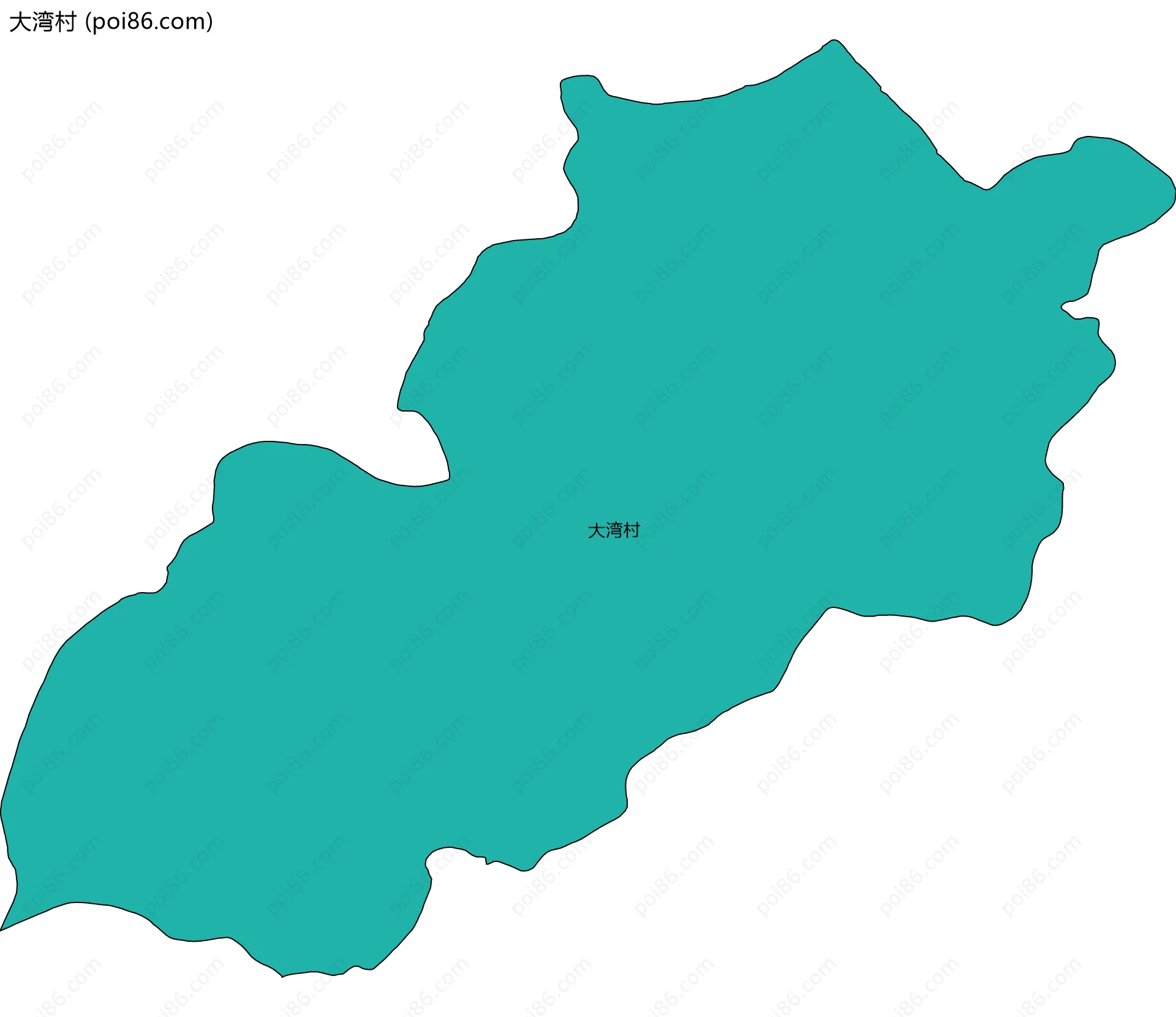 大湾村边界地图