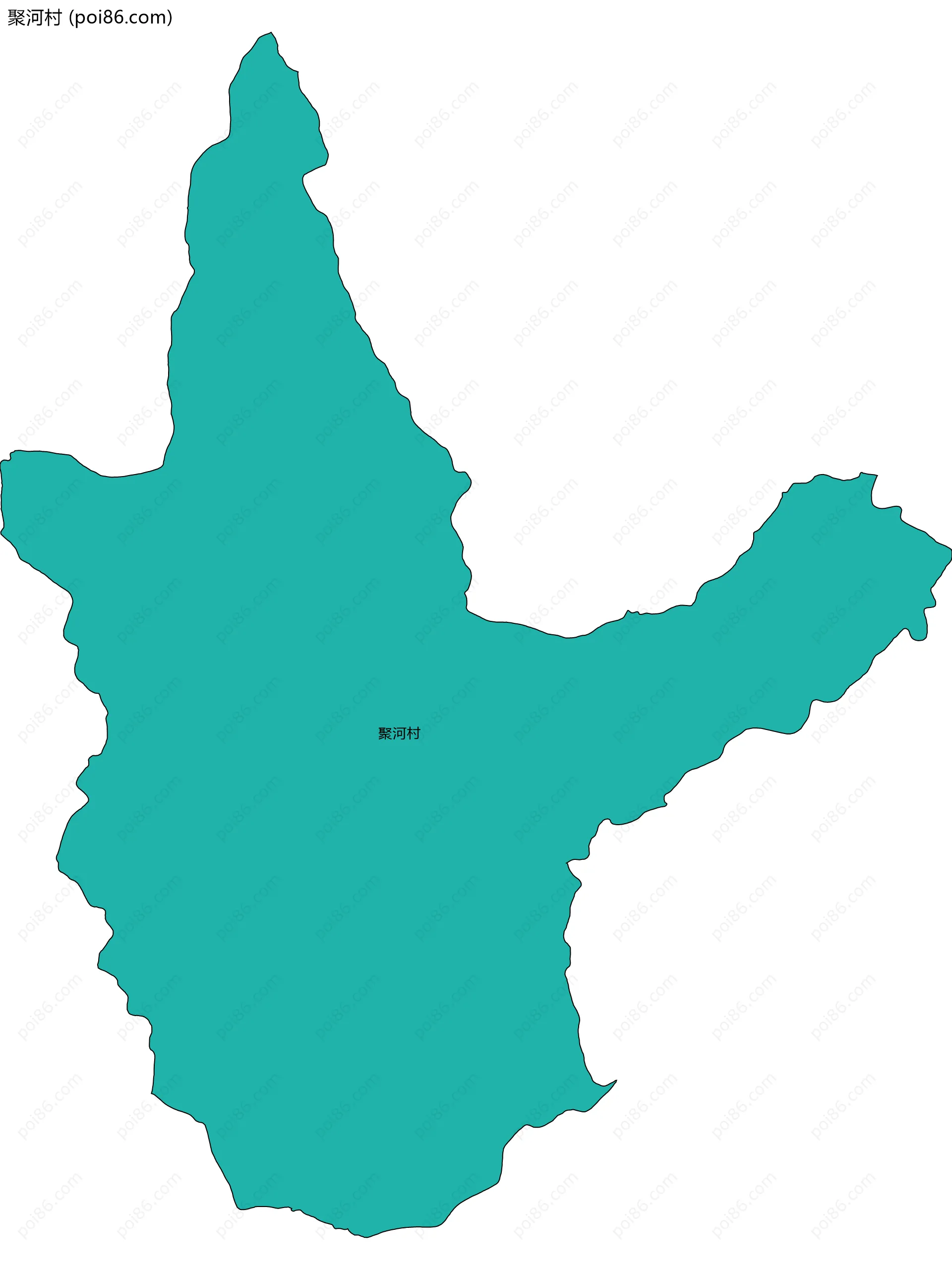 聚河村边界地图