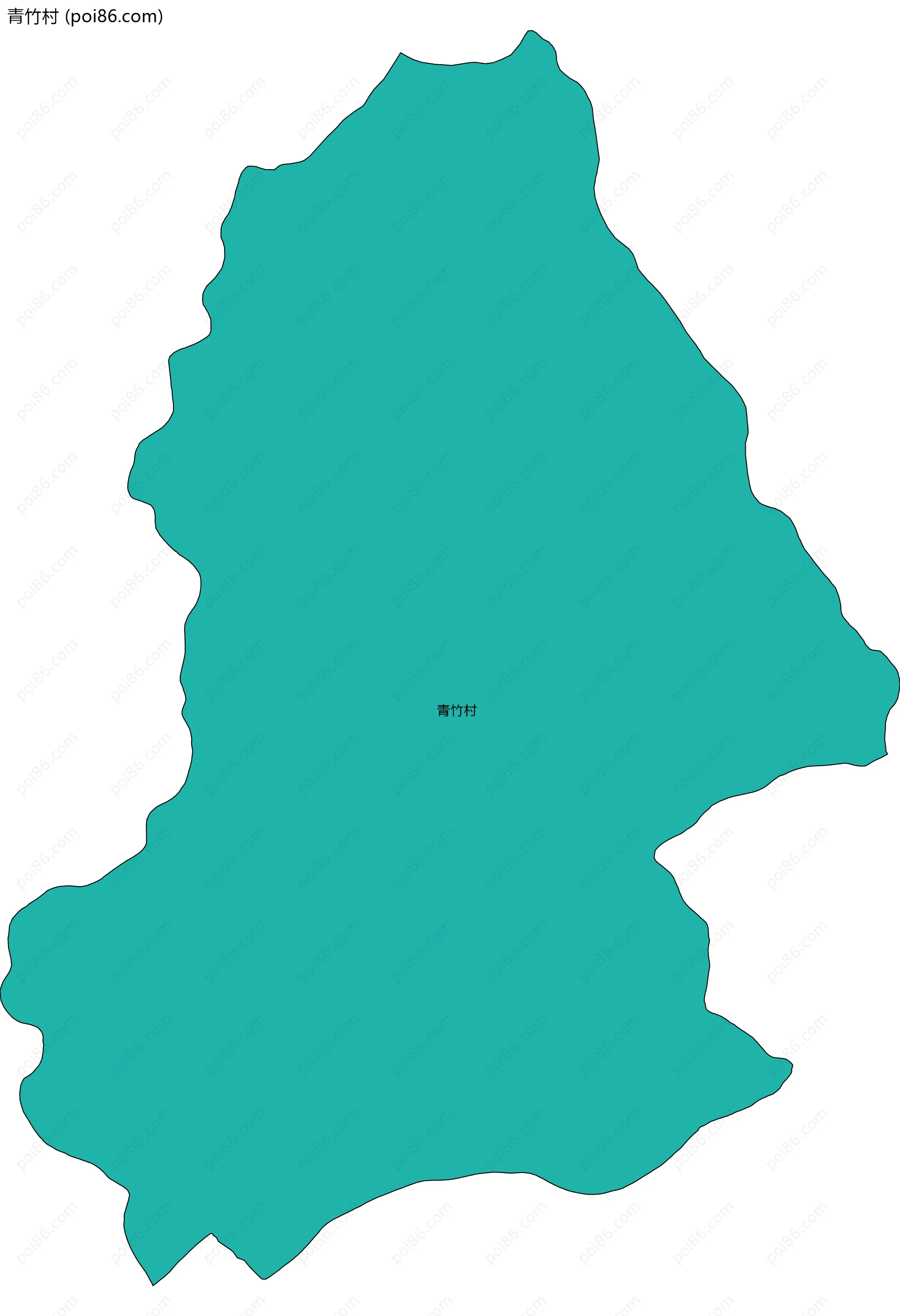 青竹村边界地图