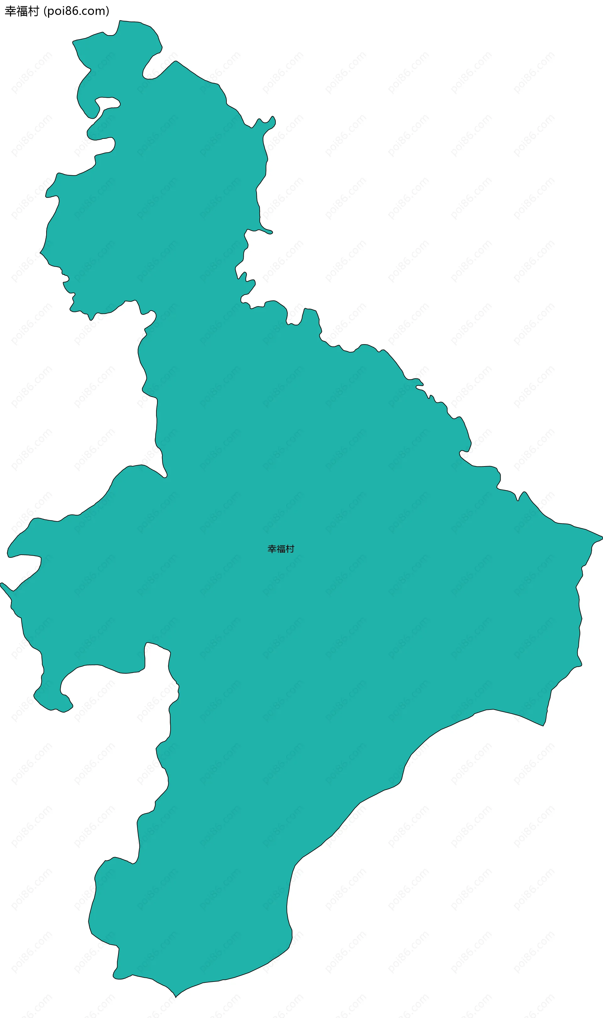 幸福村边界地图