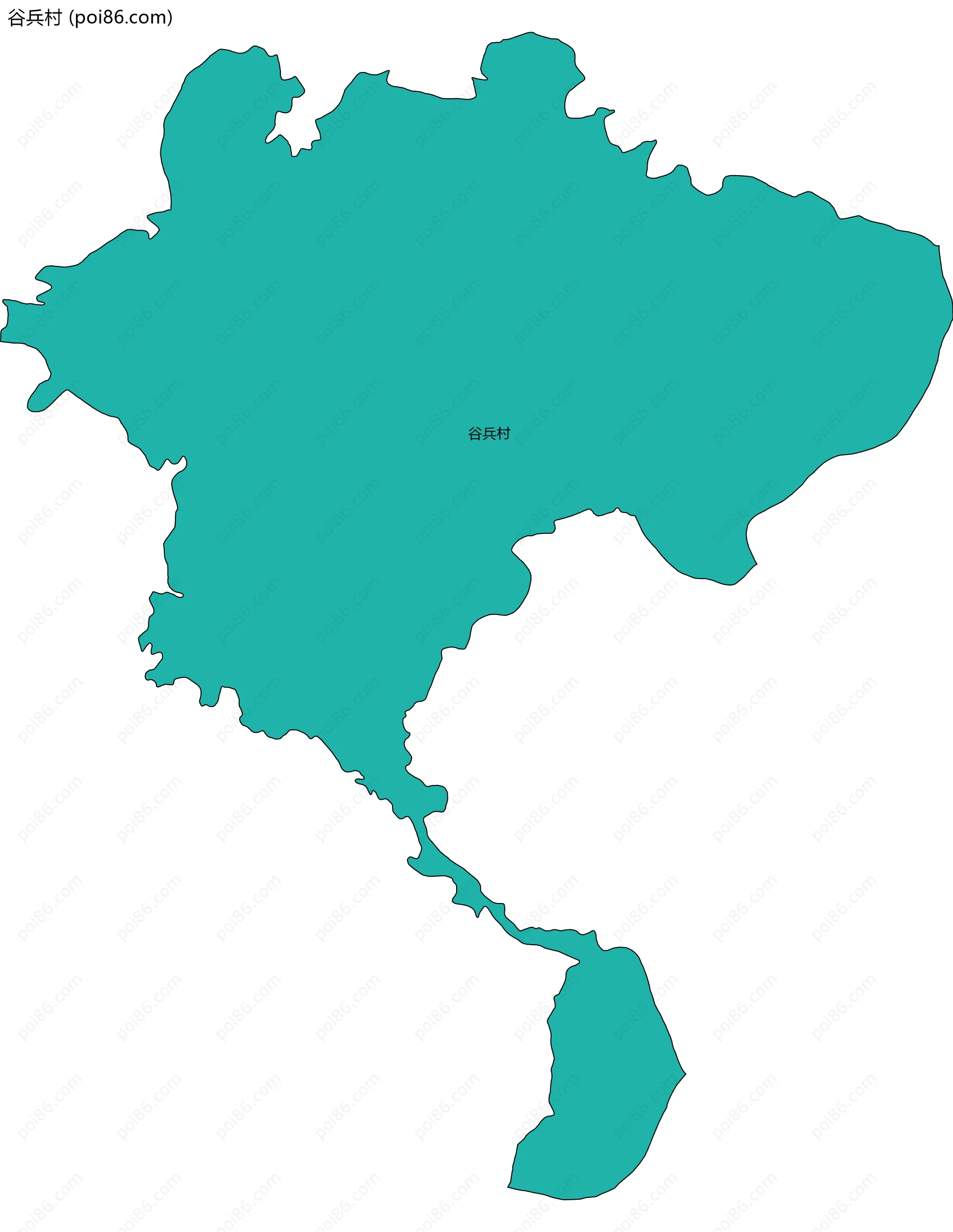 谷兵村边界地图