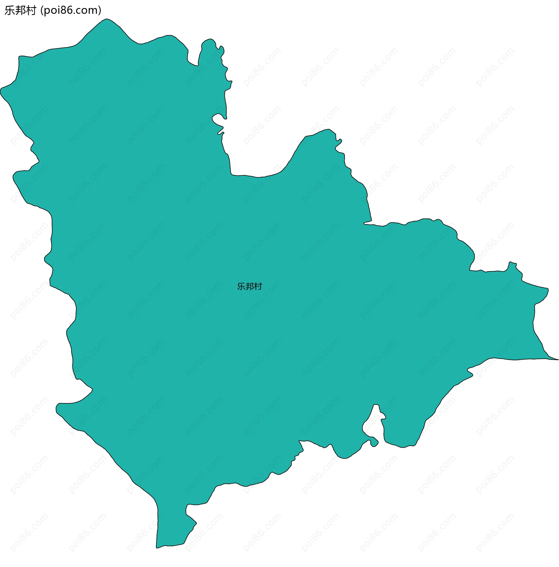 乐邦村边界地图