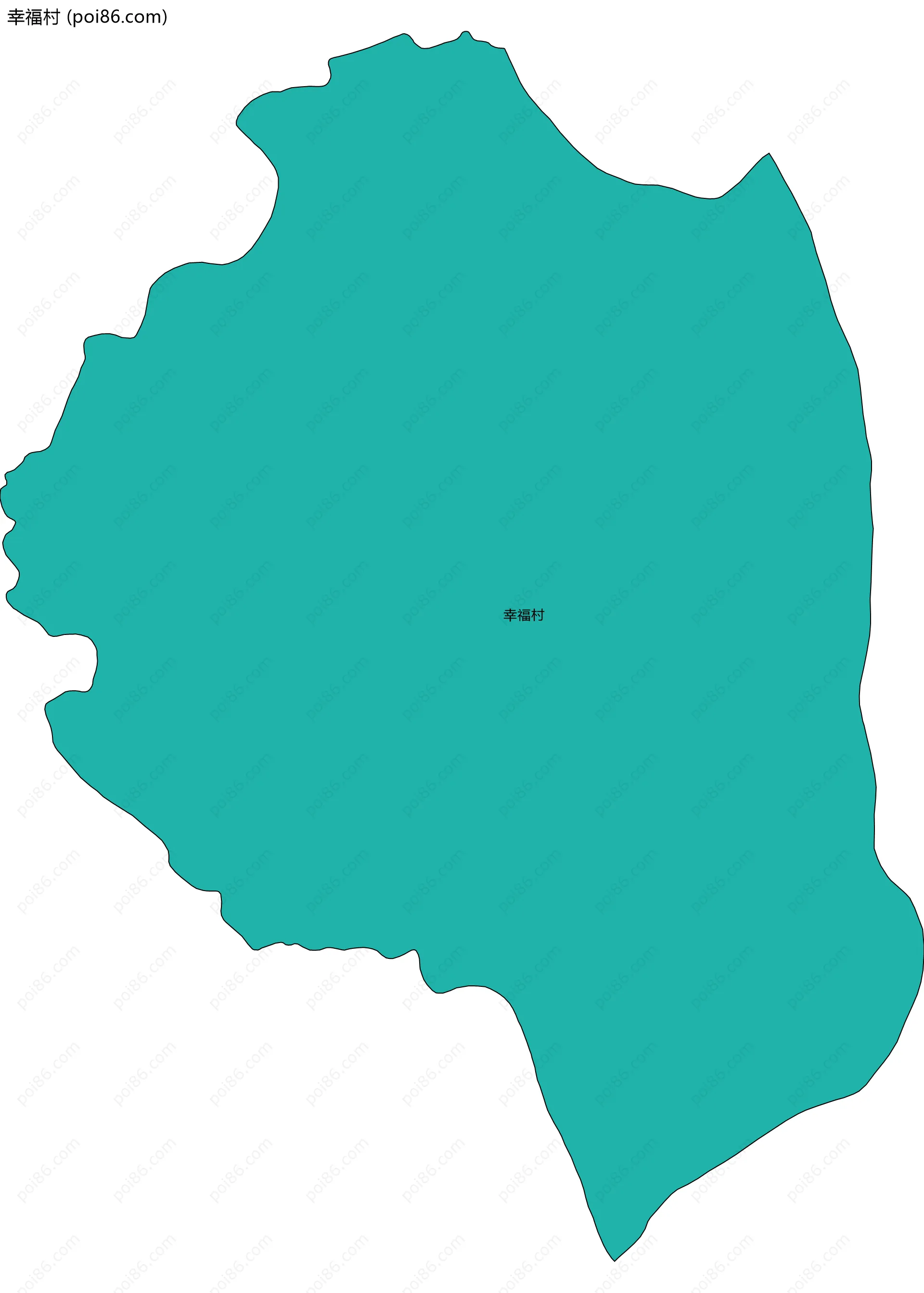 幸福村边界地图