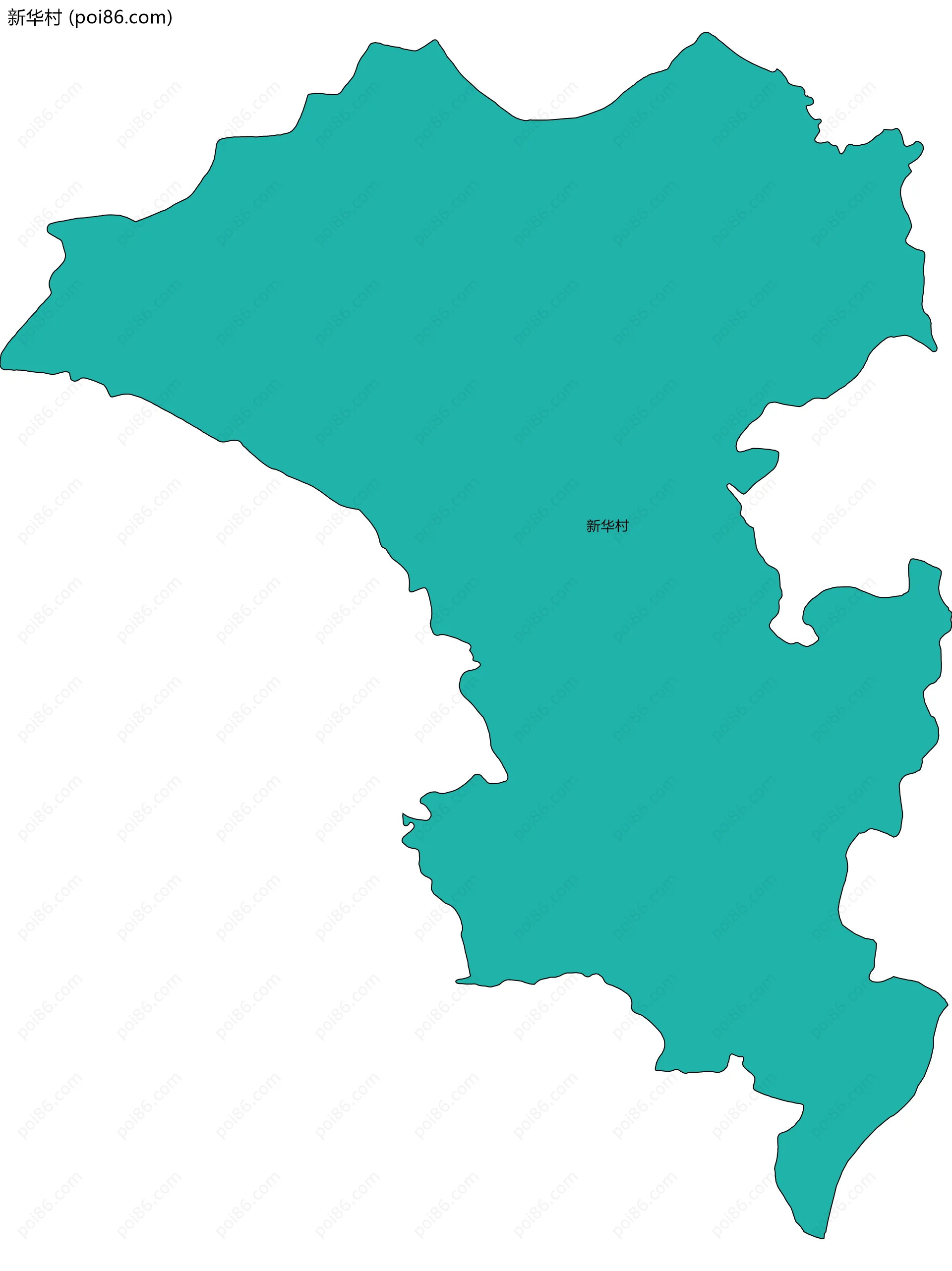 新华村边界地图