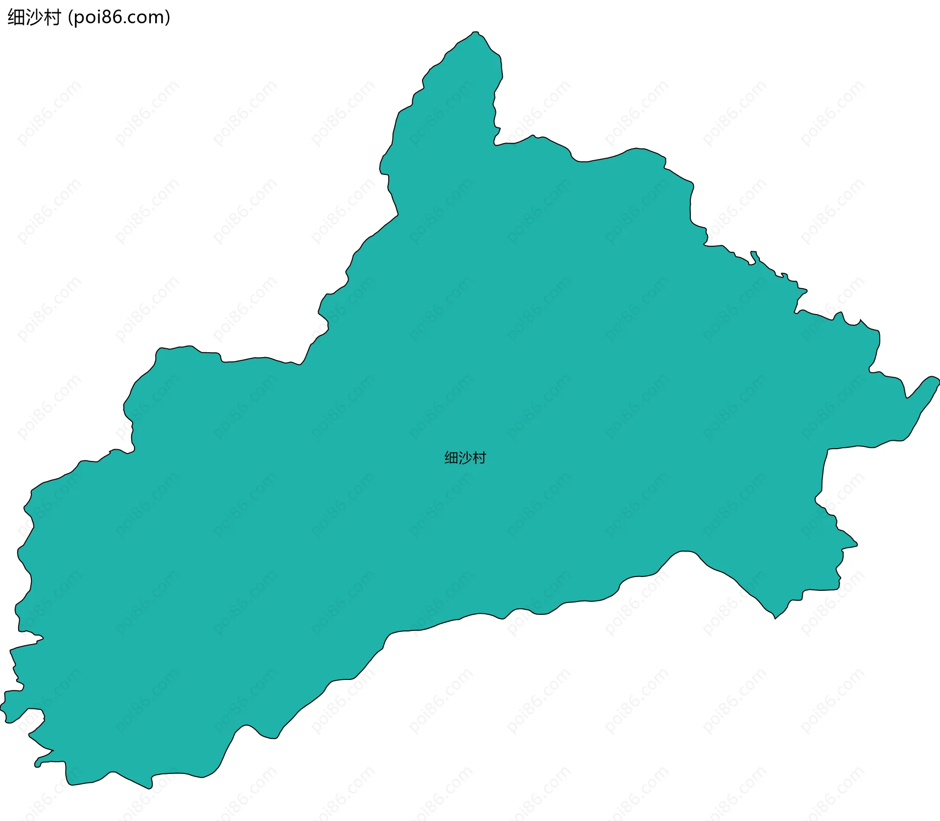 细沙村边界地图