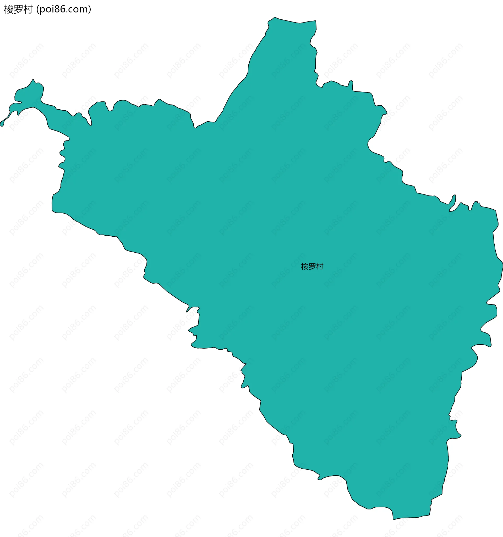 梭罗村边界地图