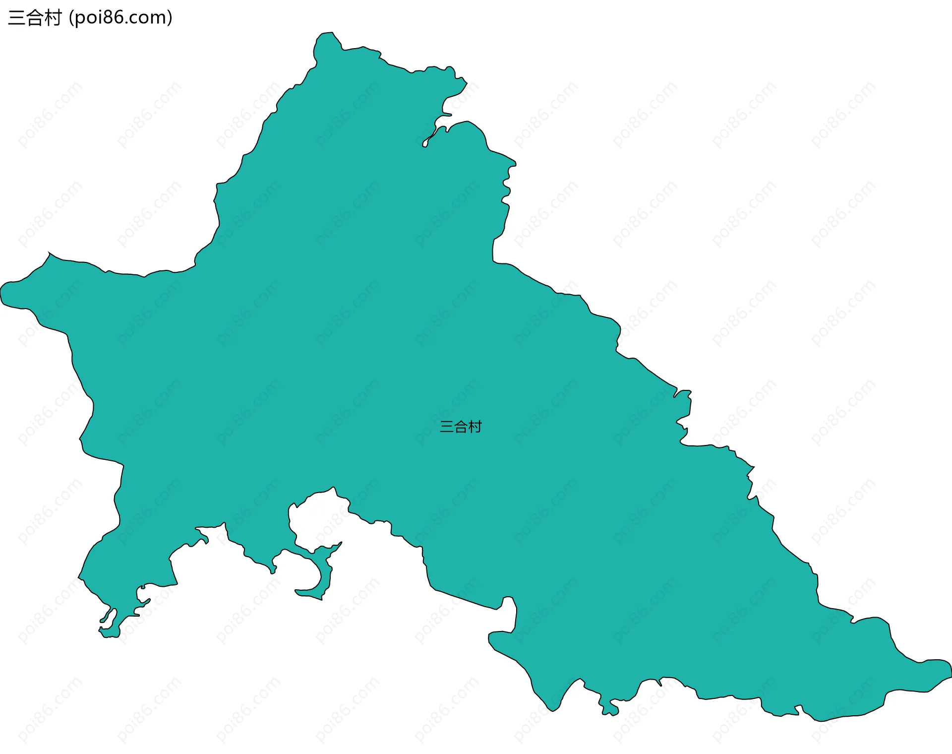 三合村边界地图