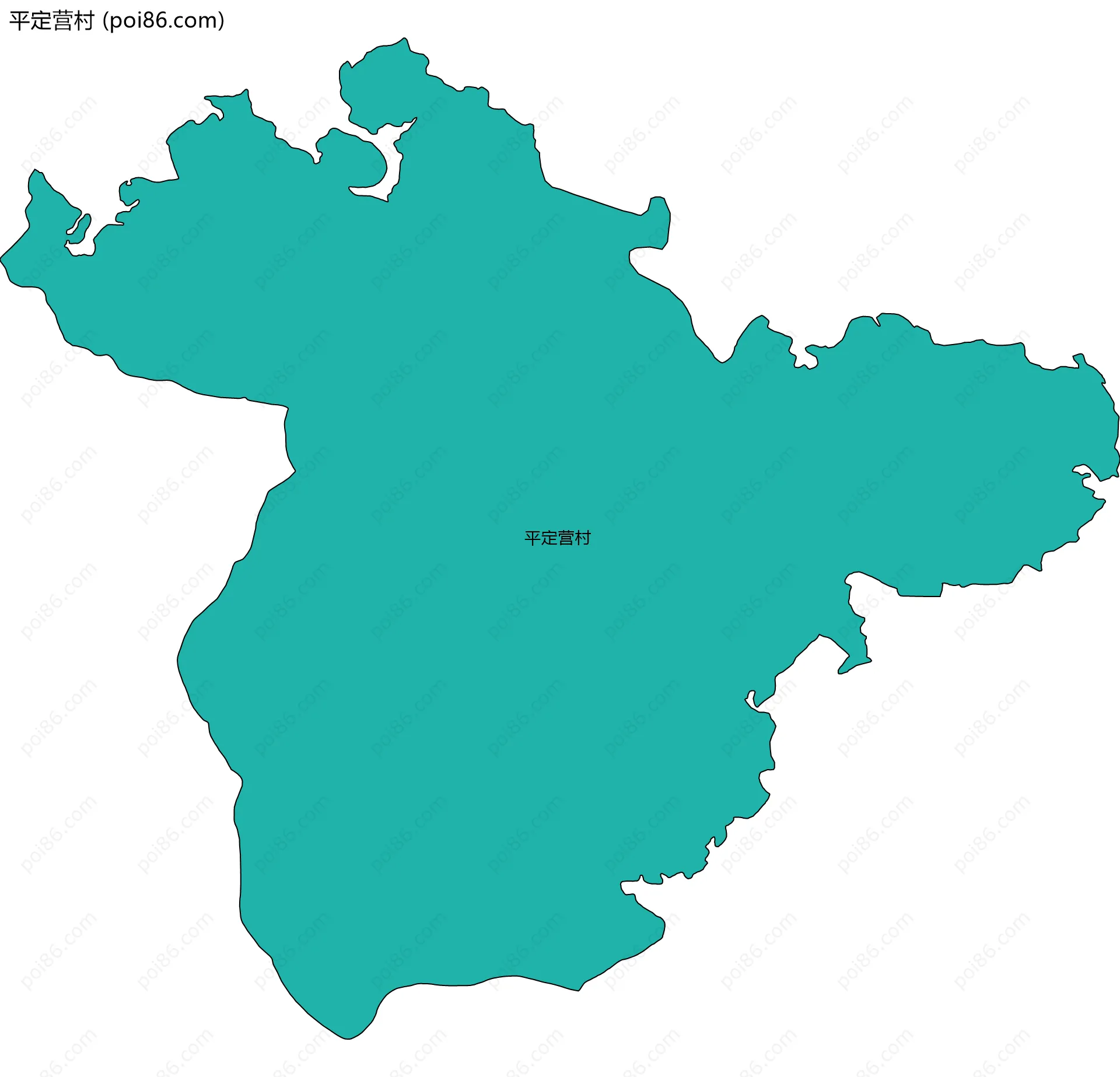 平定营村边界地图