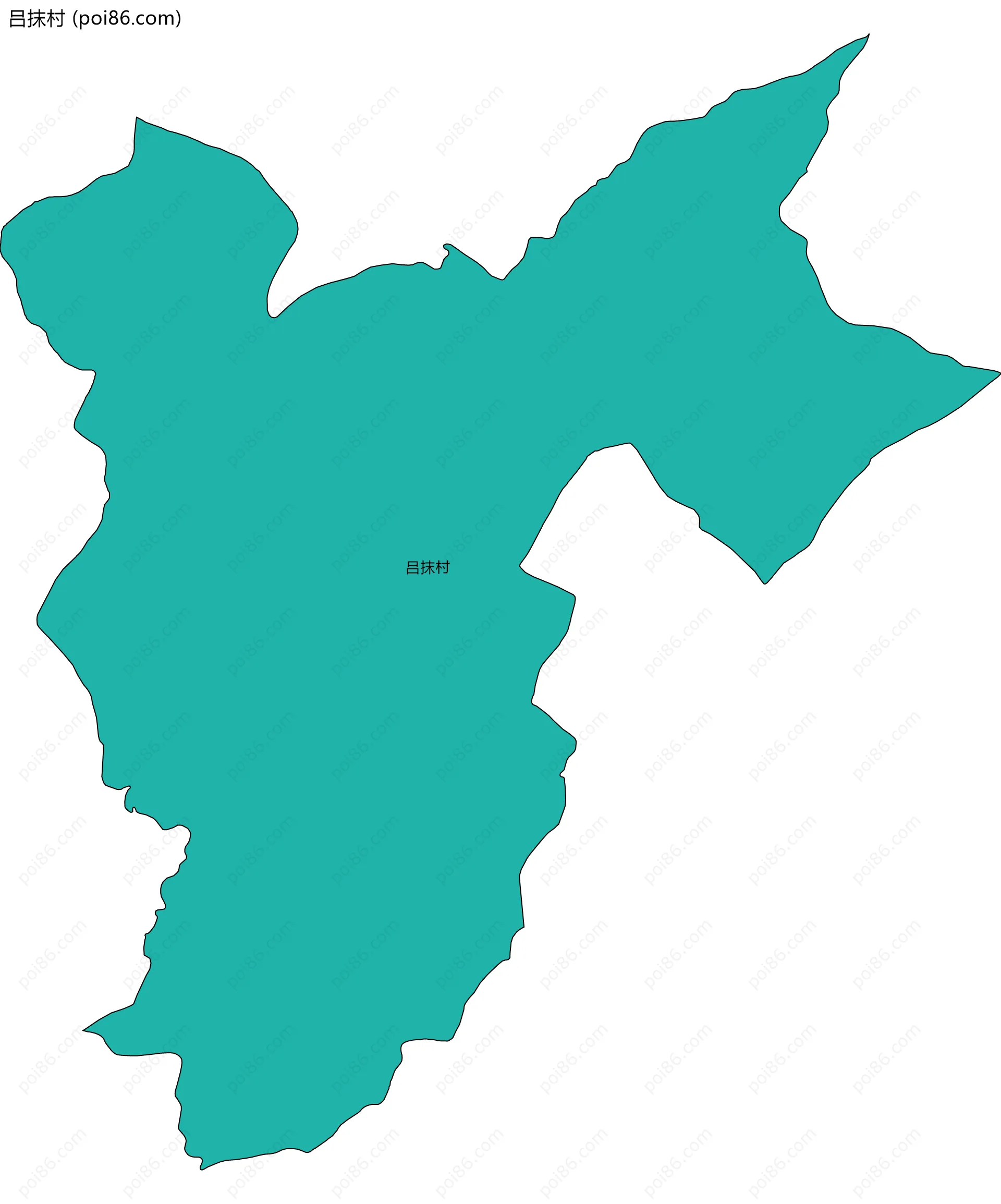 吕抹村边界地图