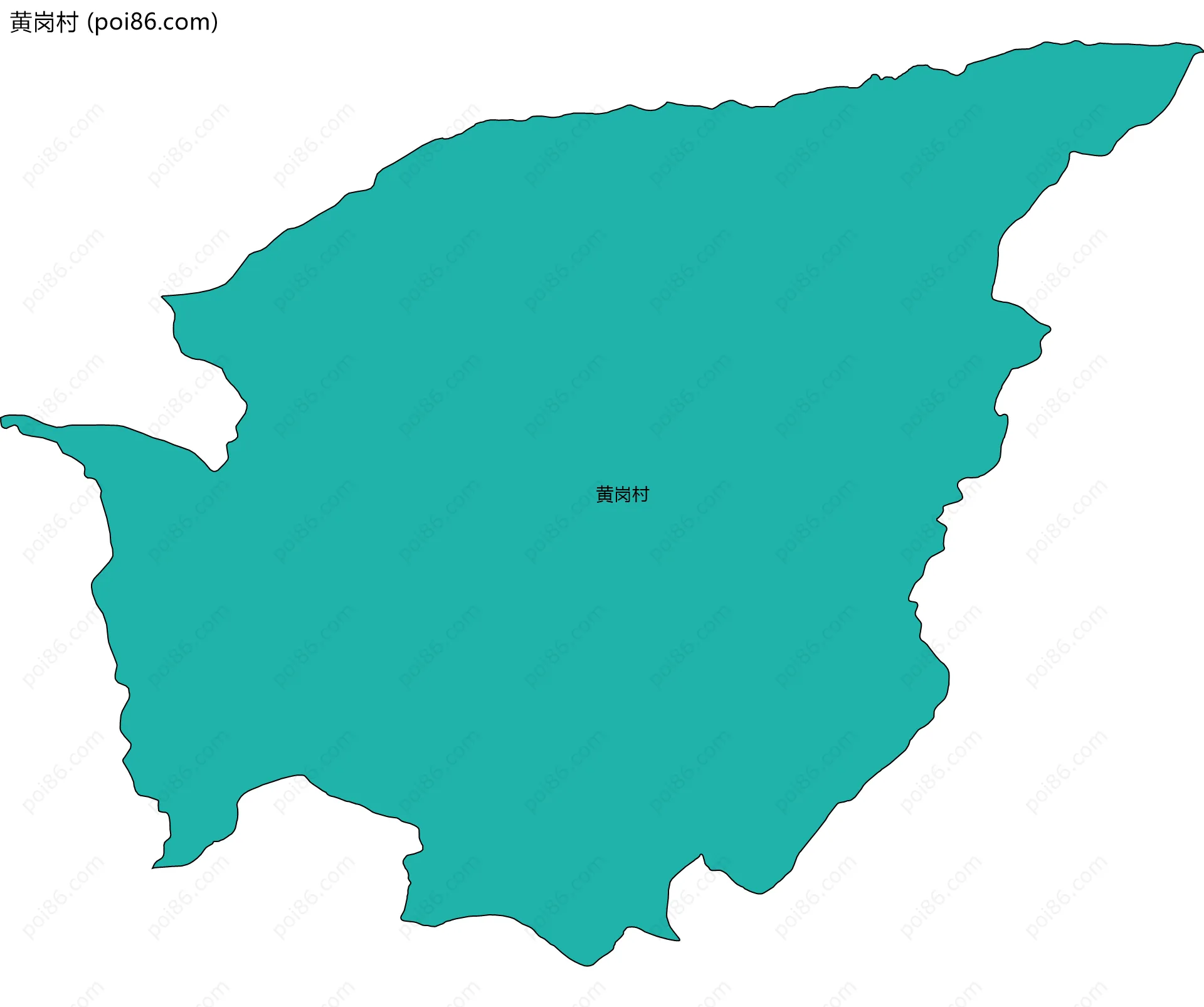 黄岗村边界地图