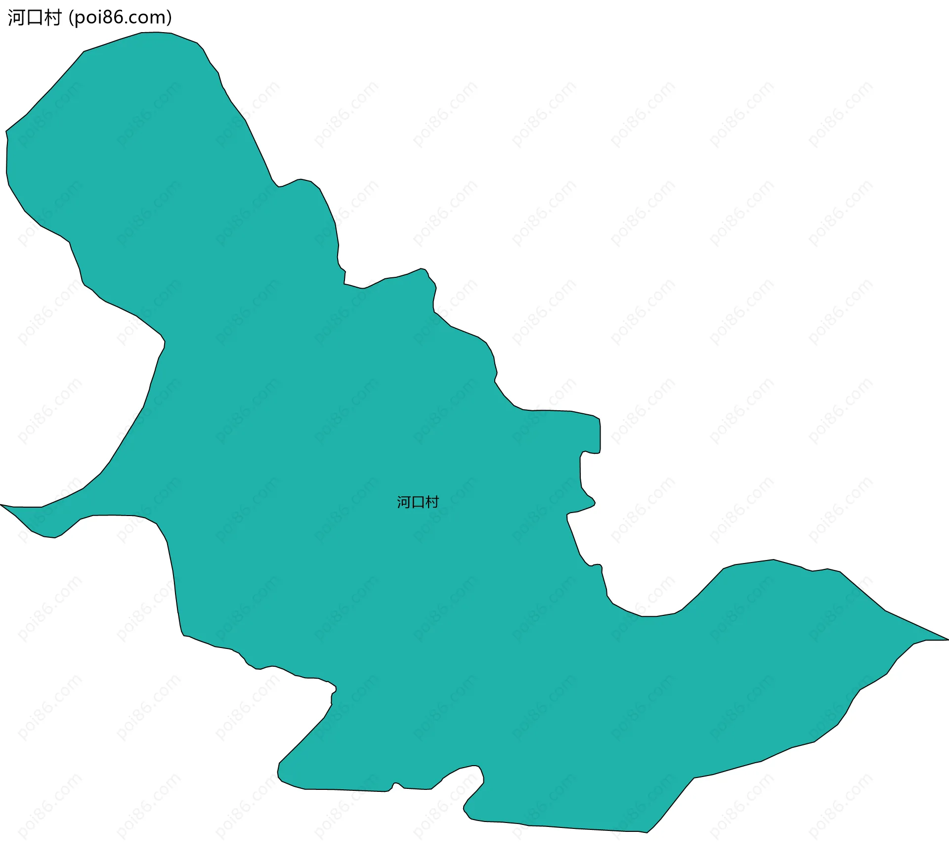 河口村边界地图