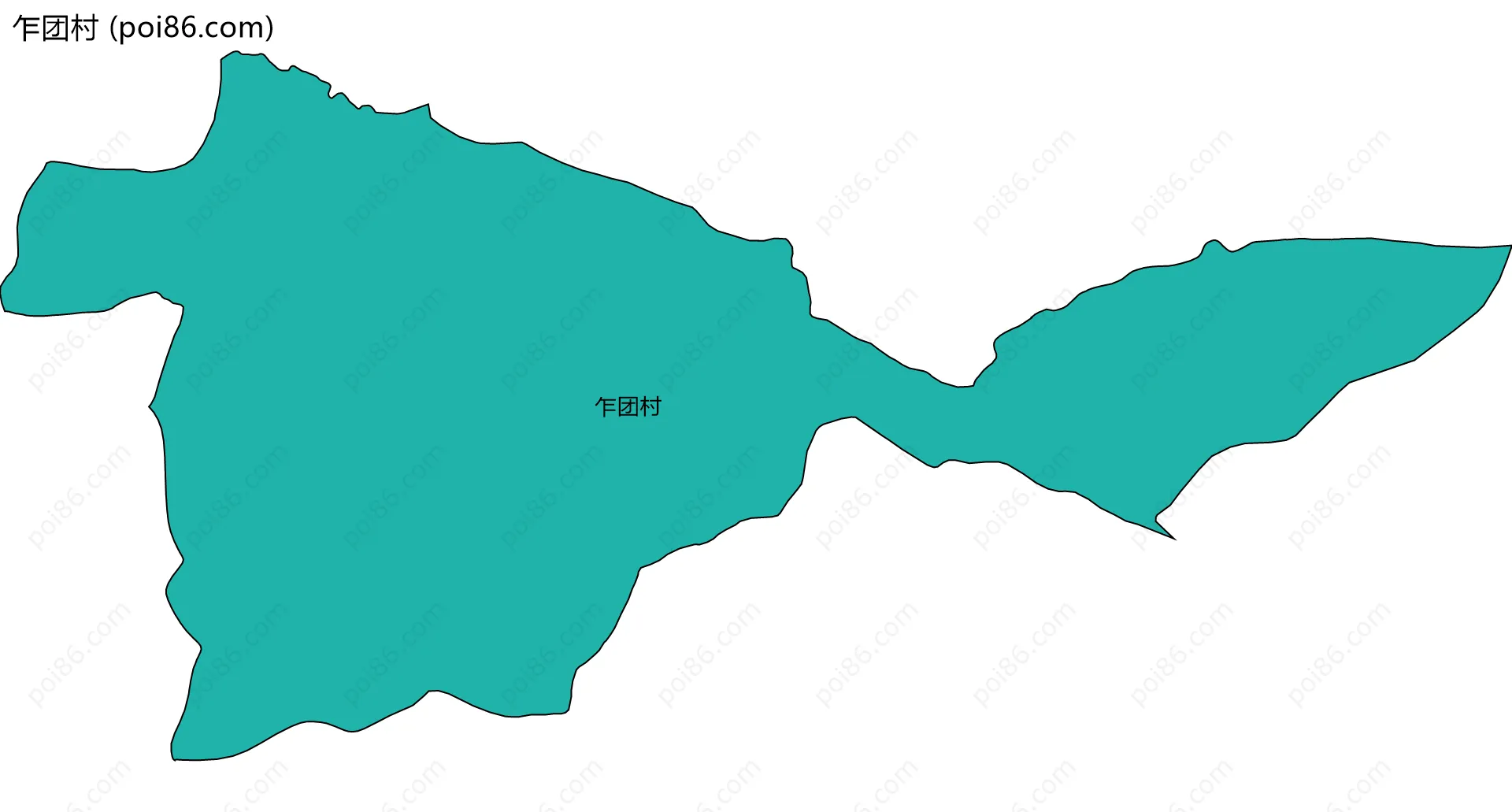 乍团村边界地图