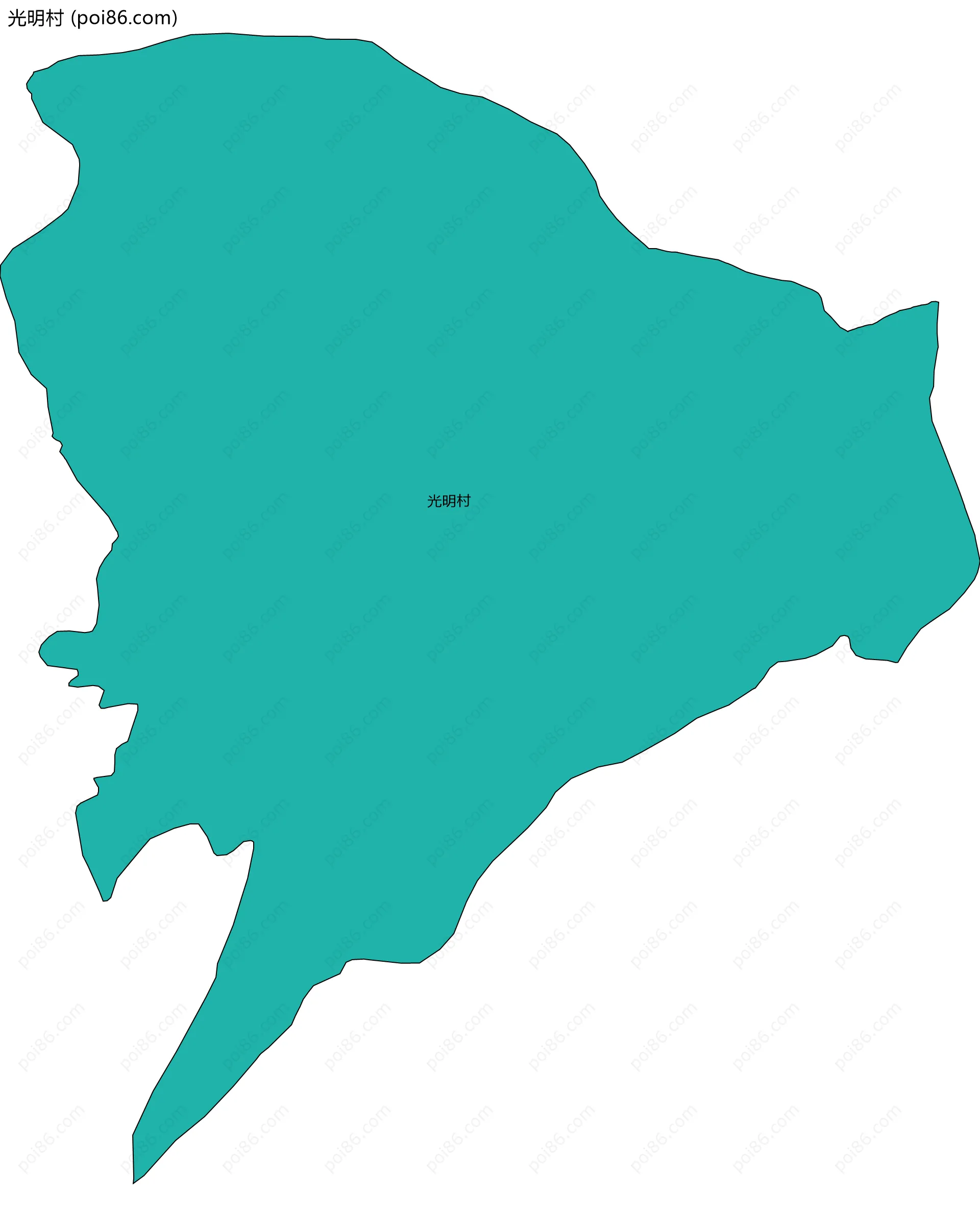 光明村边界地图