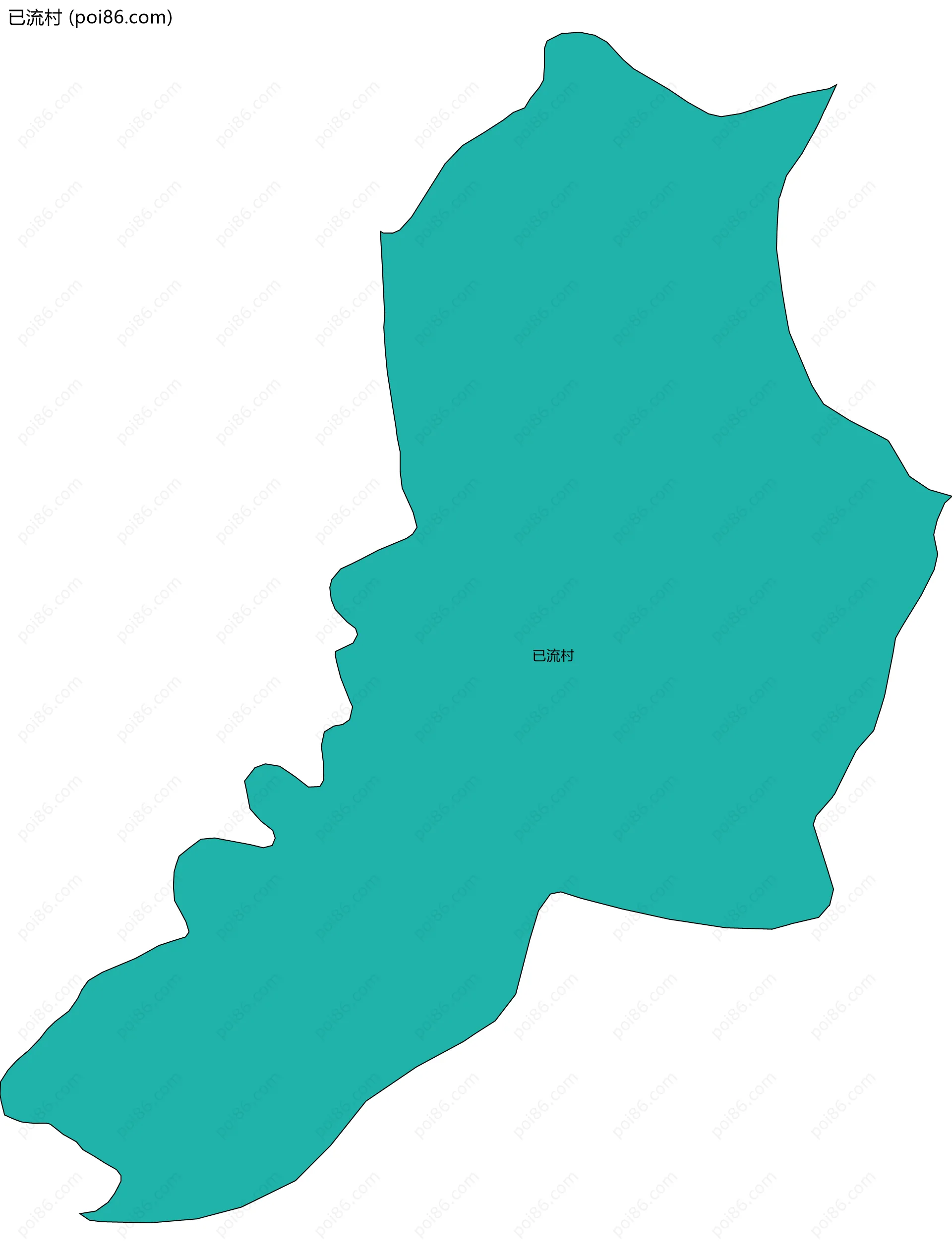 已流村边界地图