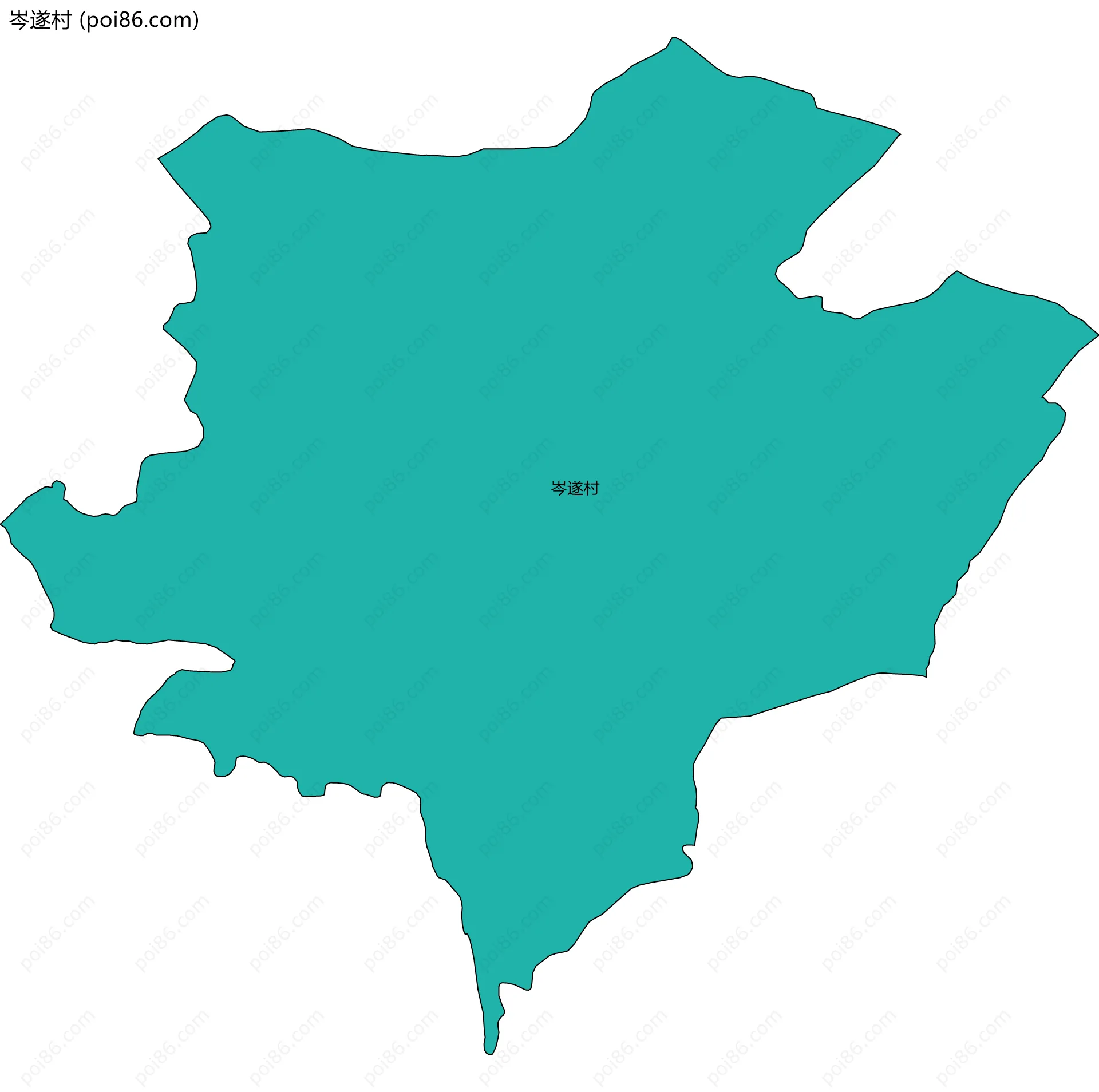 岑遂村边界地图