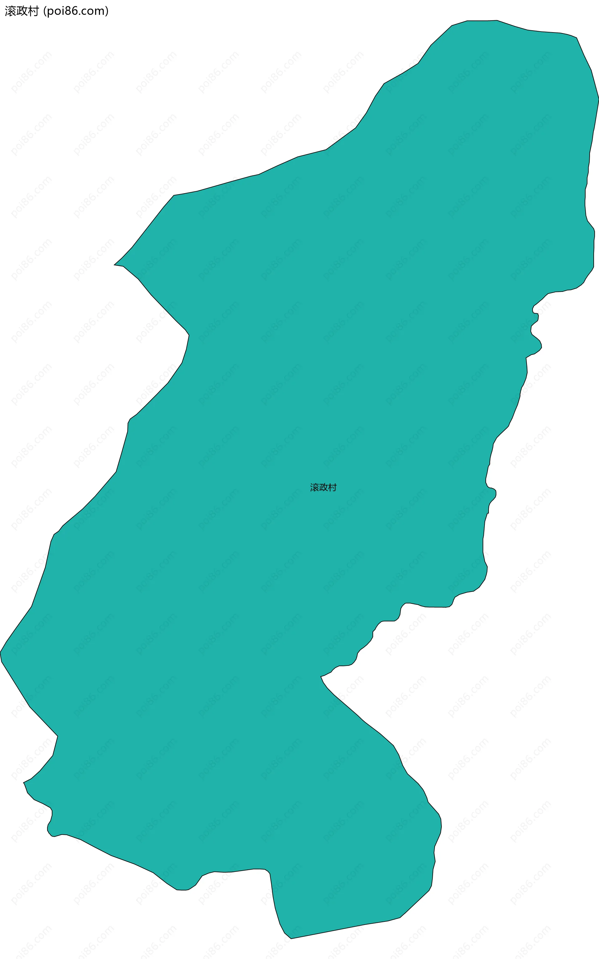 滚政村边界地图