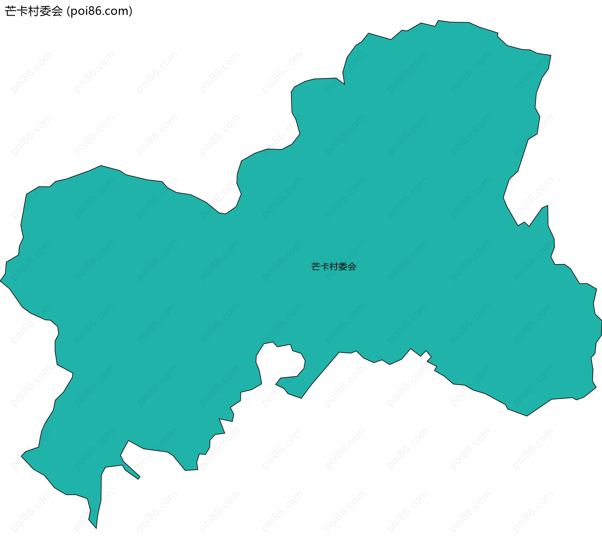 芒卡村委会边界地图