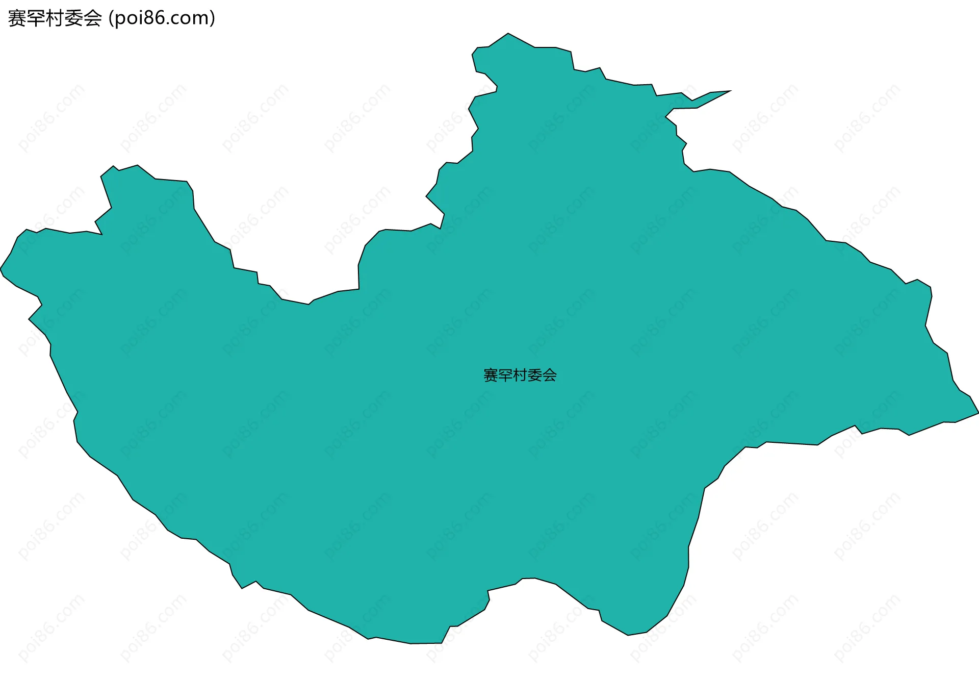 赛罕村委会边界地图