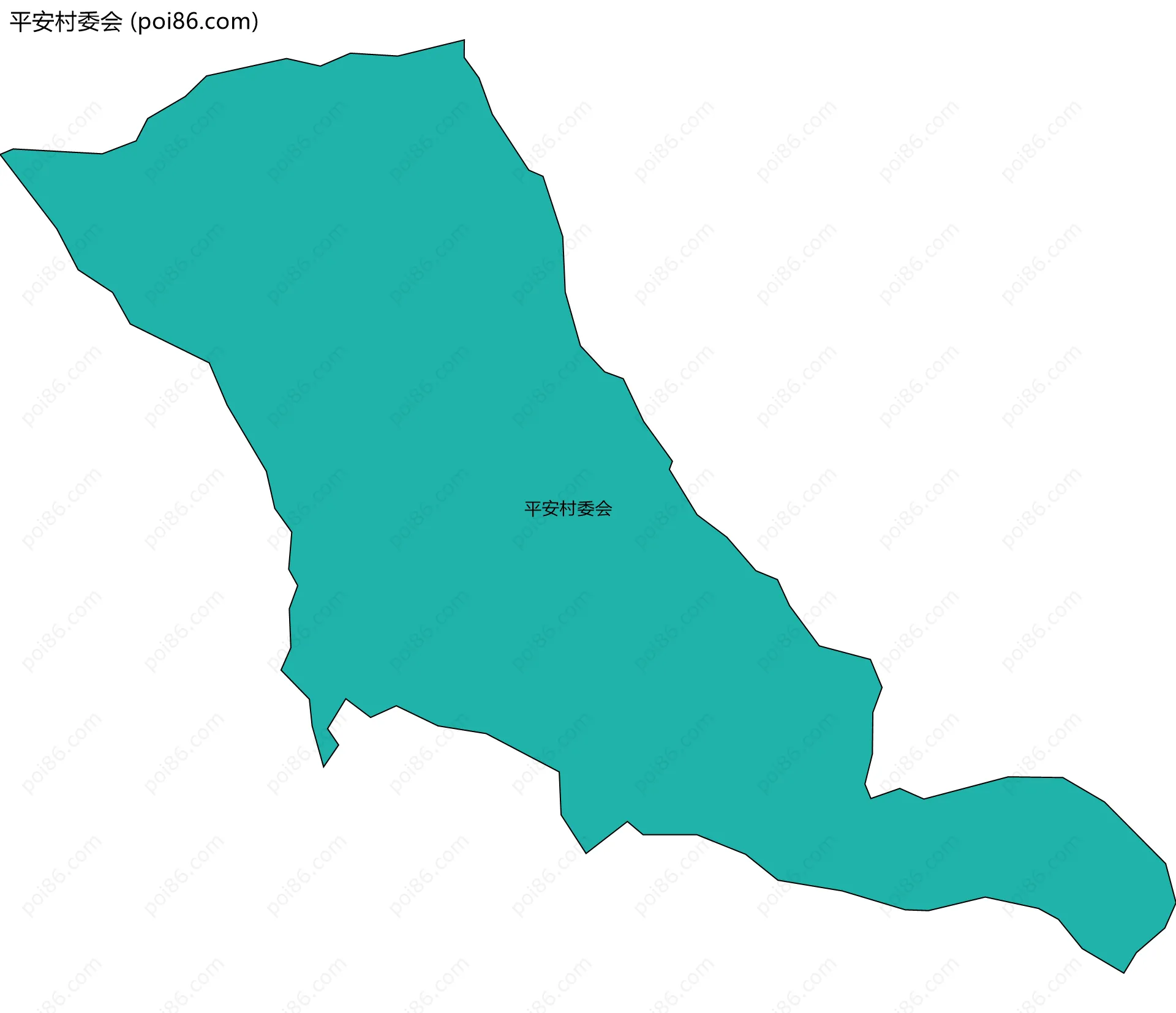 平安村委会边界地图