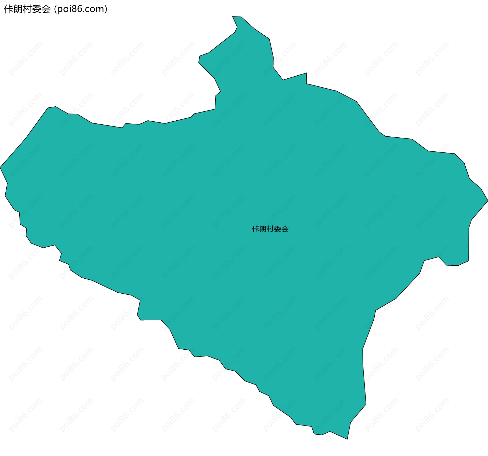 佧朗村委会边界地图