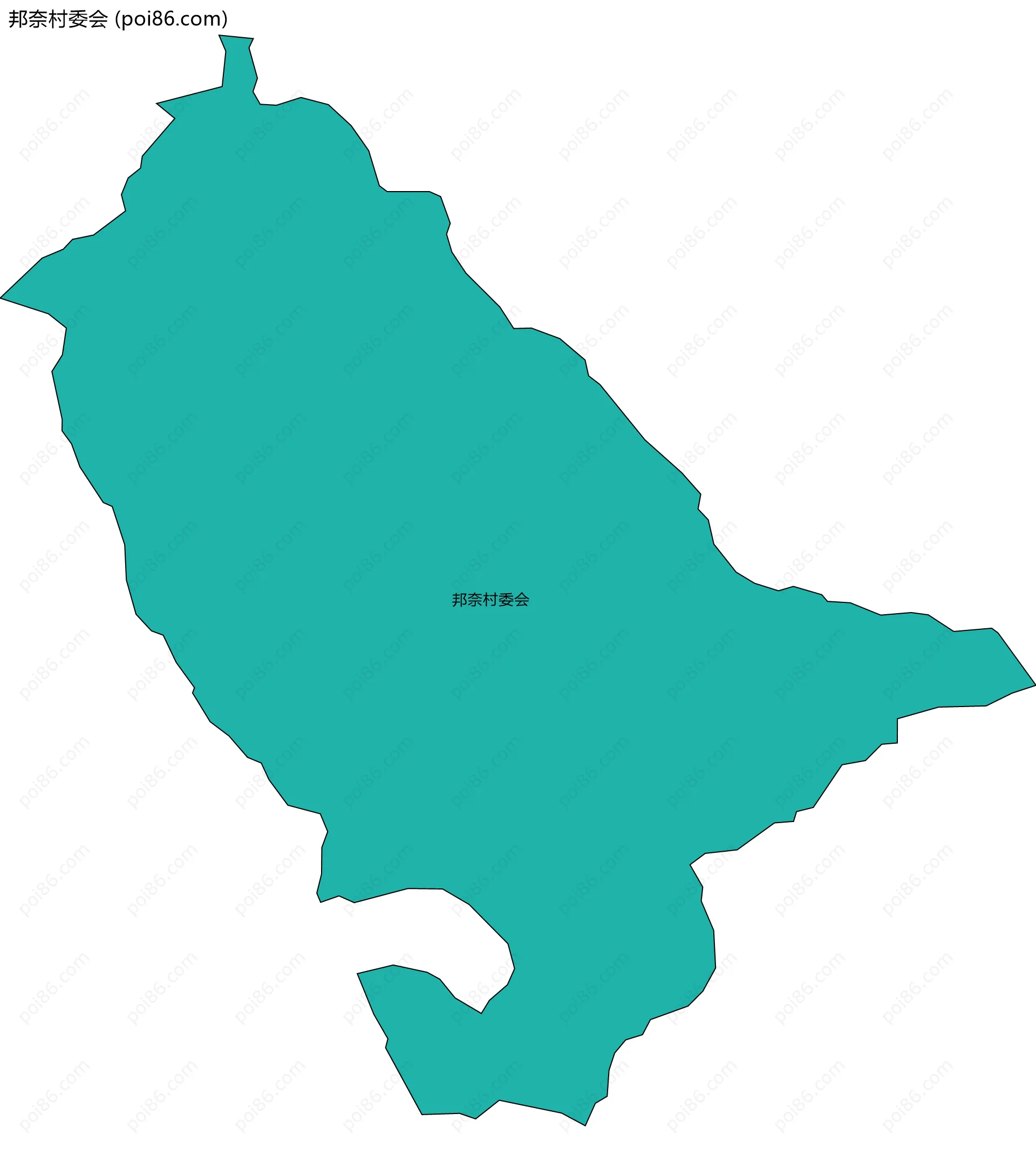 邦奈村委会边界地图