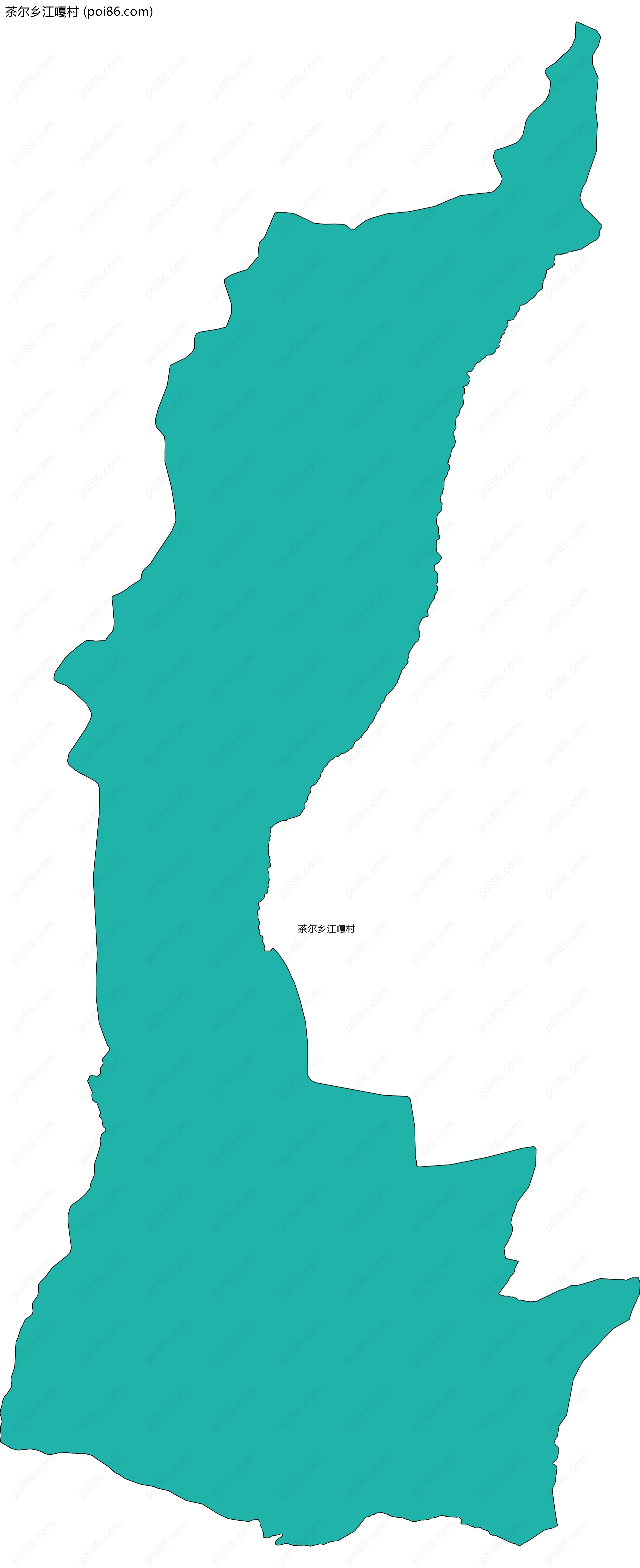 茶尔乡江嘎村边界地图