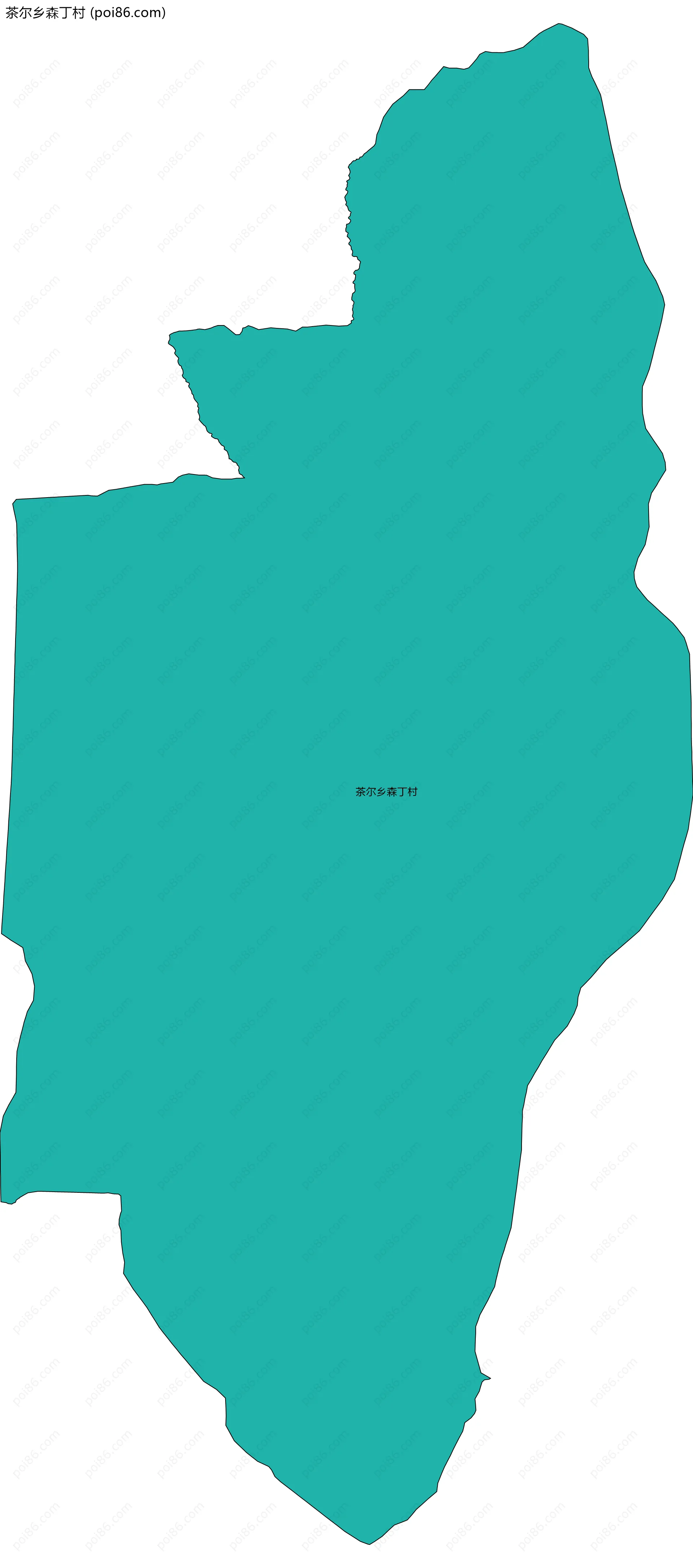 茶尔乡森丁村边界地图