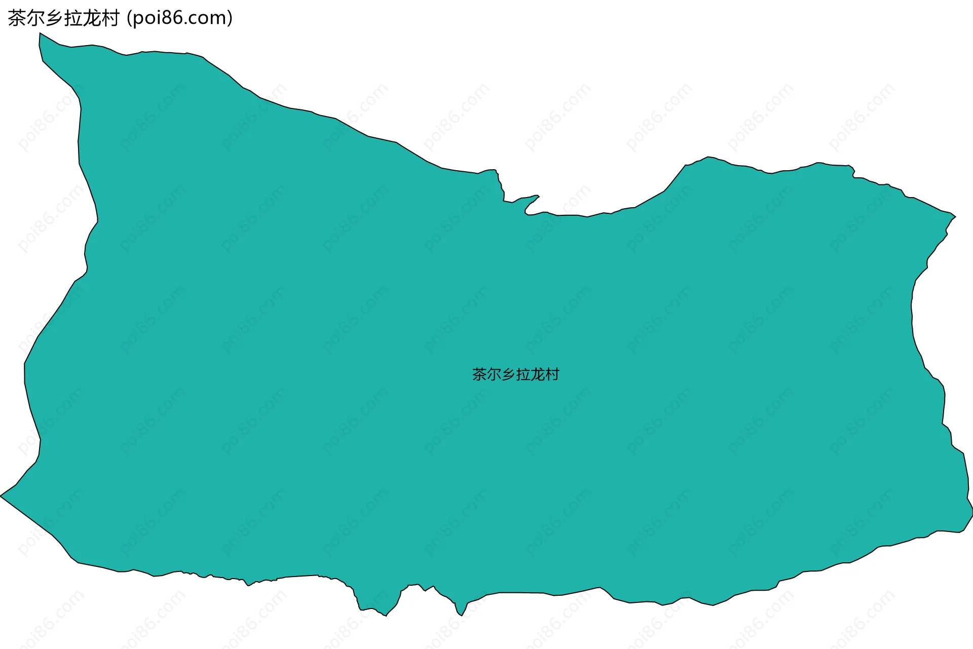 茶尔乡拉龙村边界地图