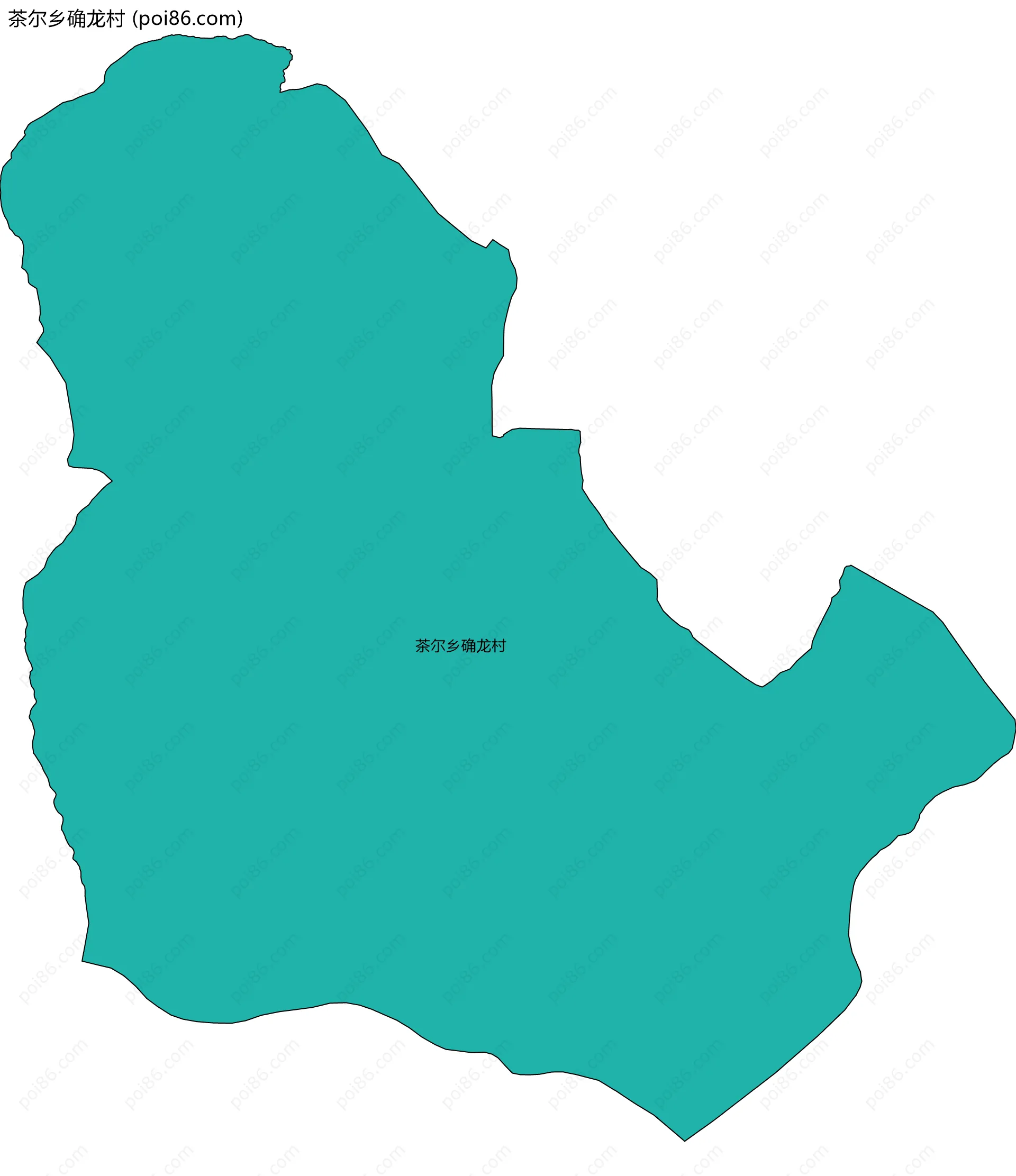 茶尔乡确龙村边界地图