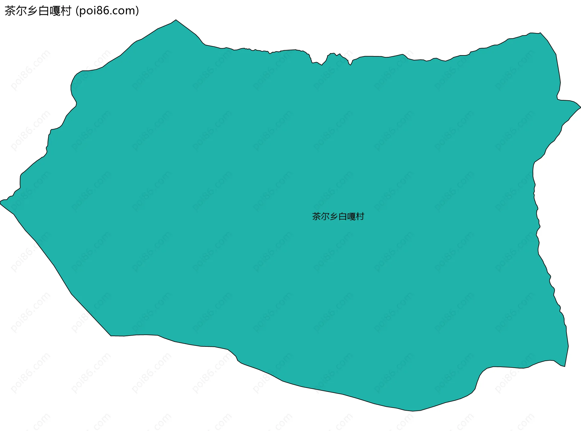 茶尔乡白嘎村边界地图