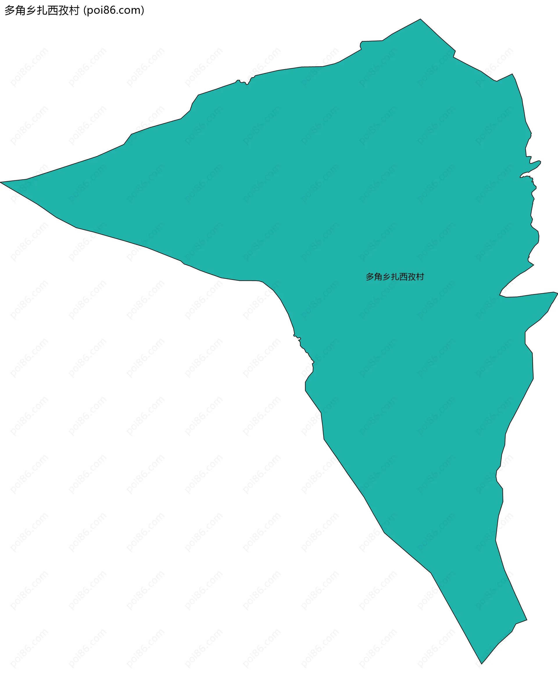 多角乡扎西孜村边界地图