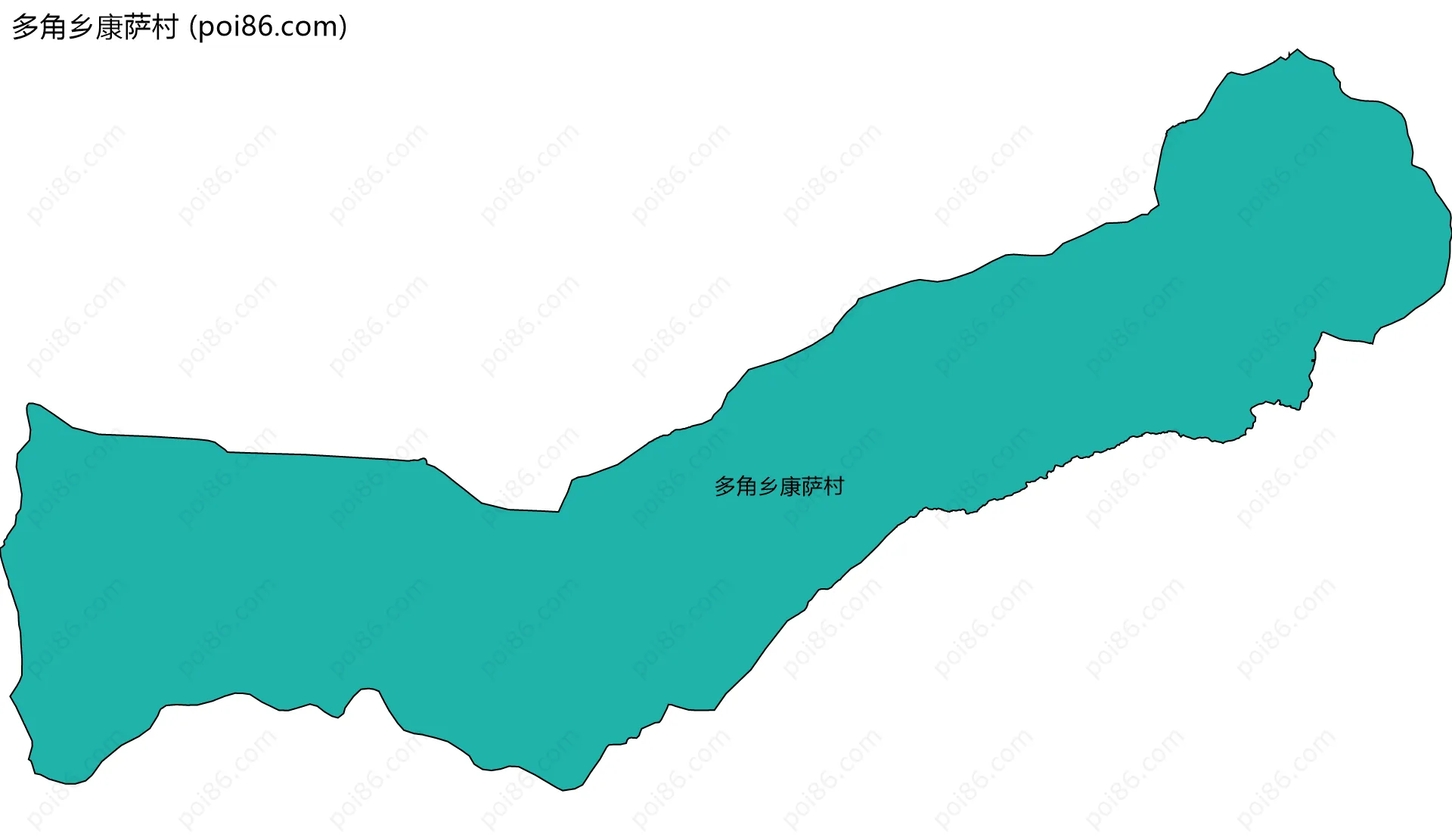 多角乡康萨村边界地图