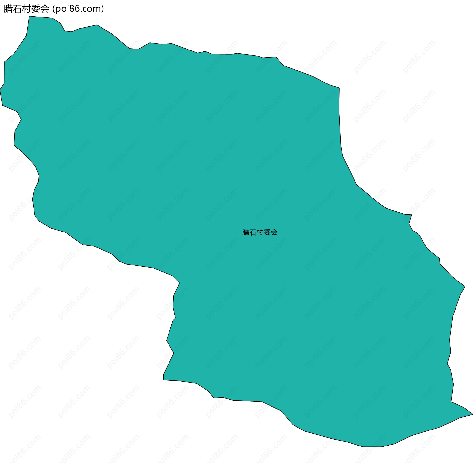 腊石村委会边界地图