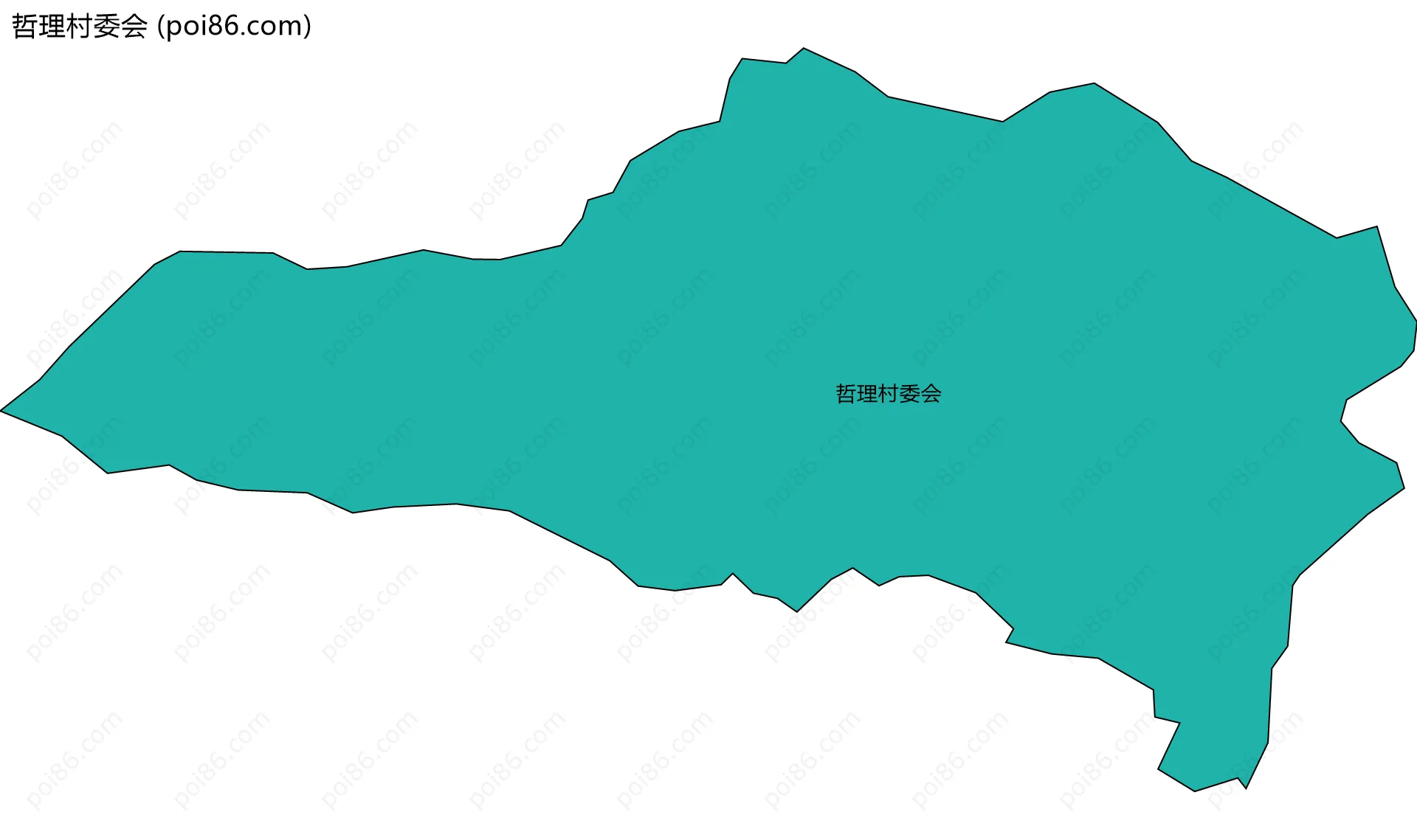 哲理村委会边界地图
