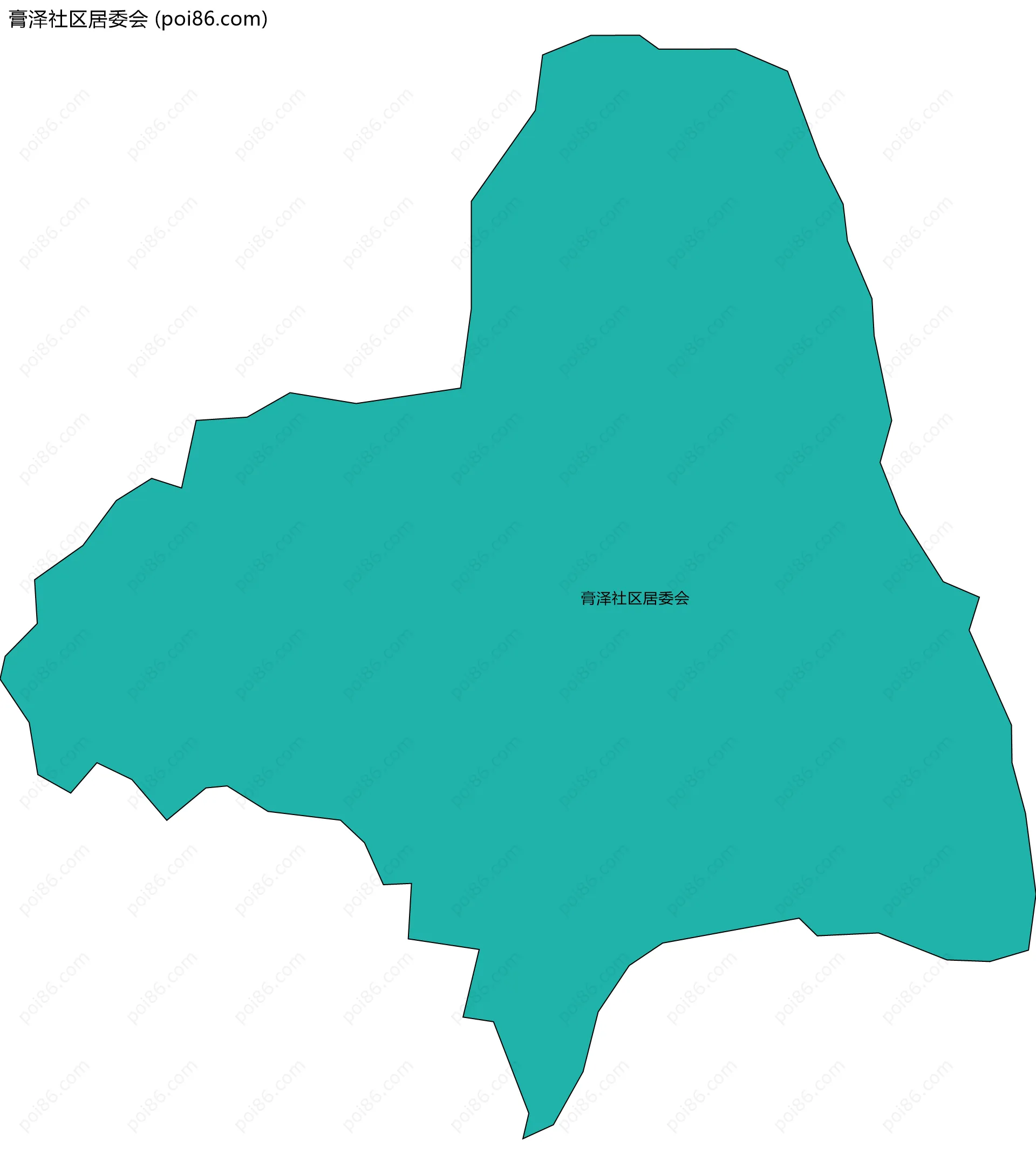 膏泽社区居委会边界地图