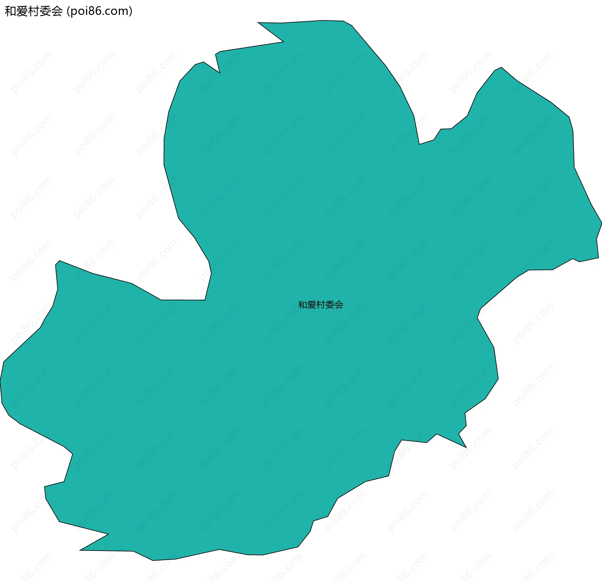 和爱村委会边界地图