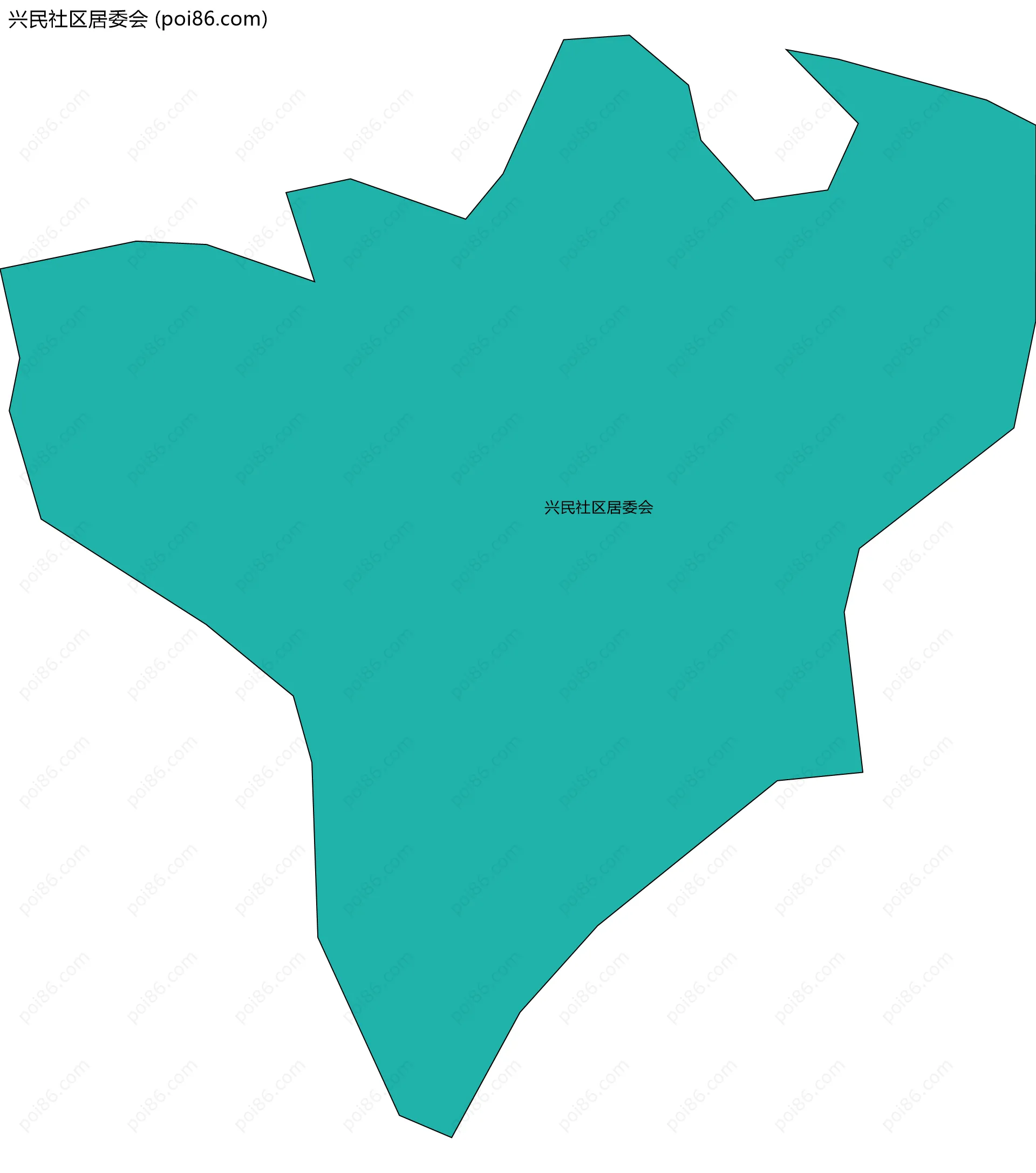 兴民社区居委会边界地图