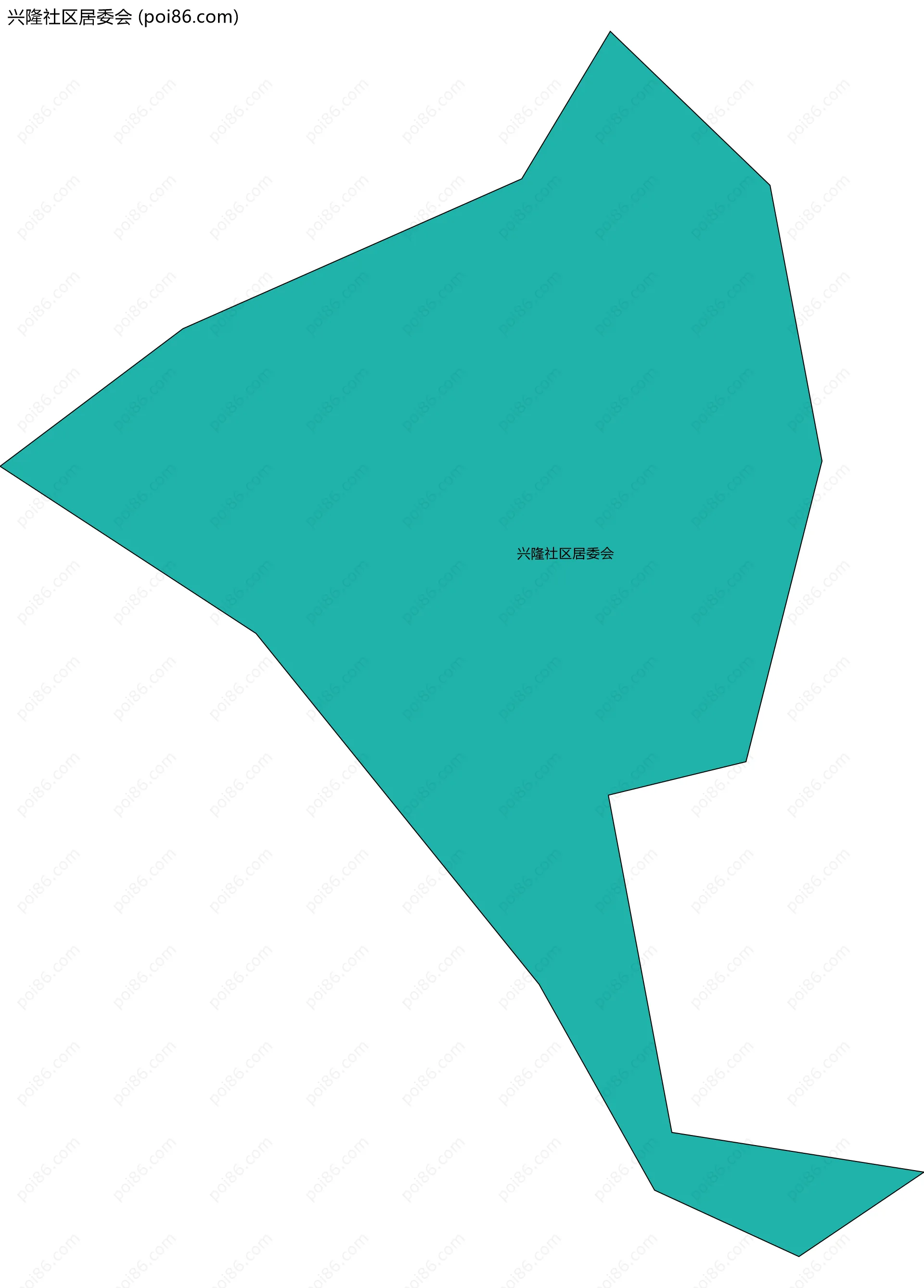 兴隆社区居委会边界地图