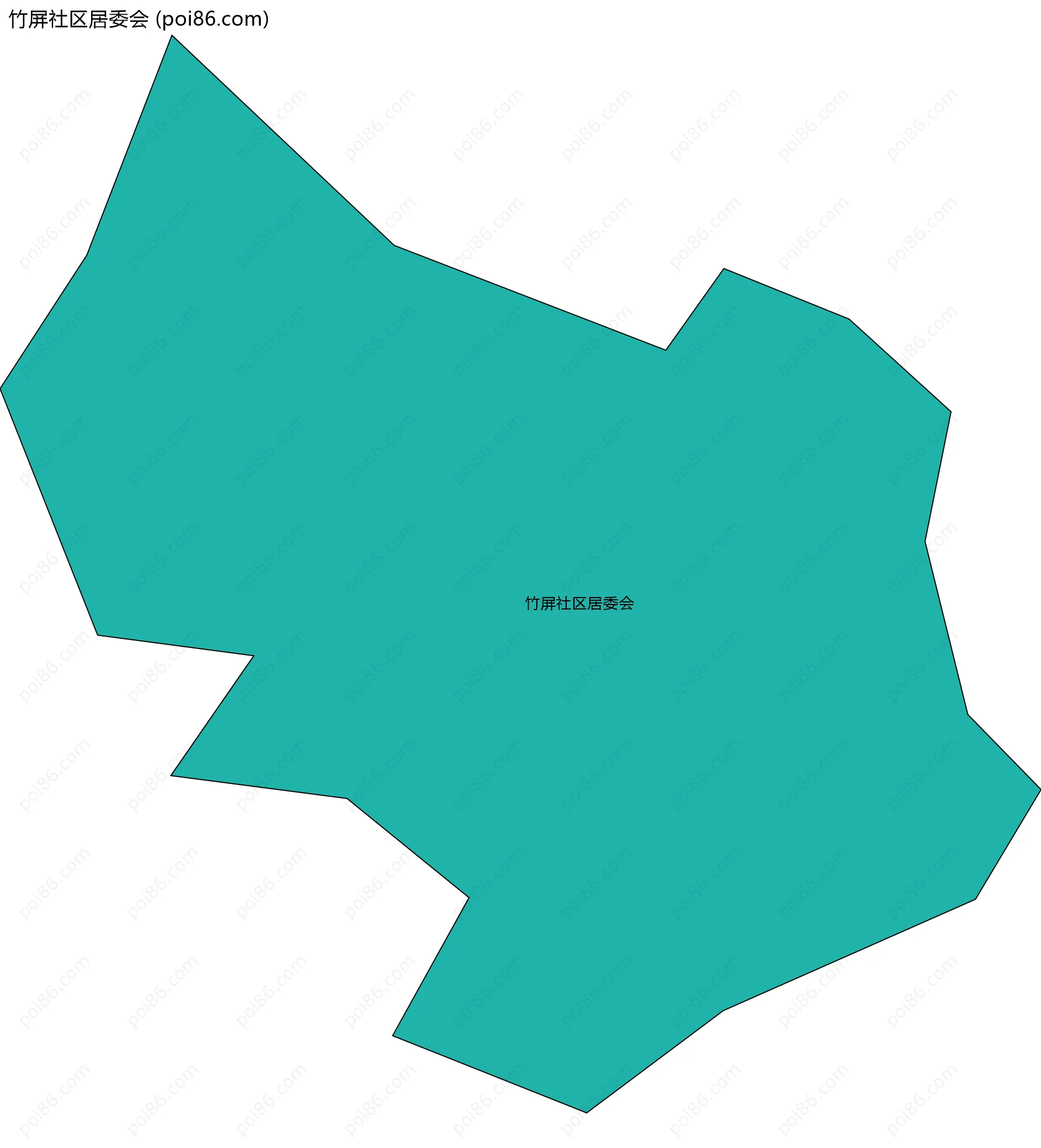 竹屏社区居委会边界地图