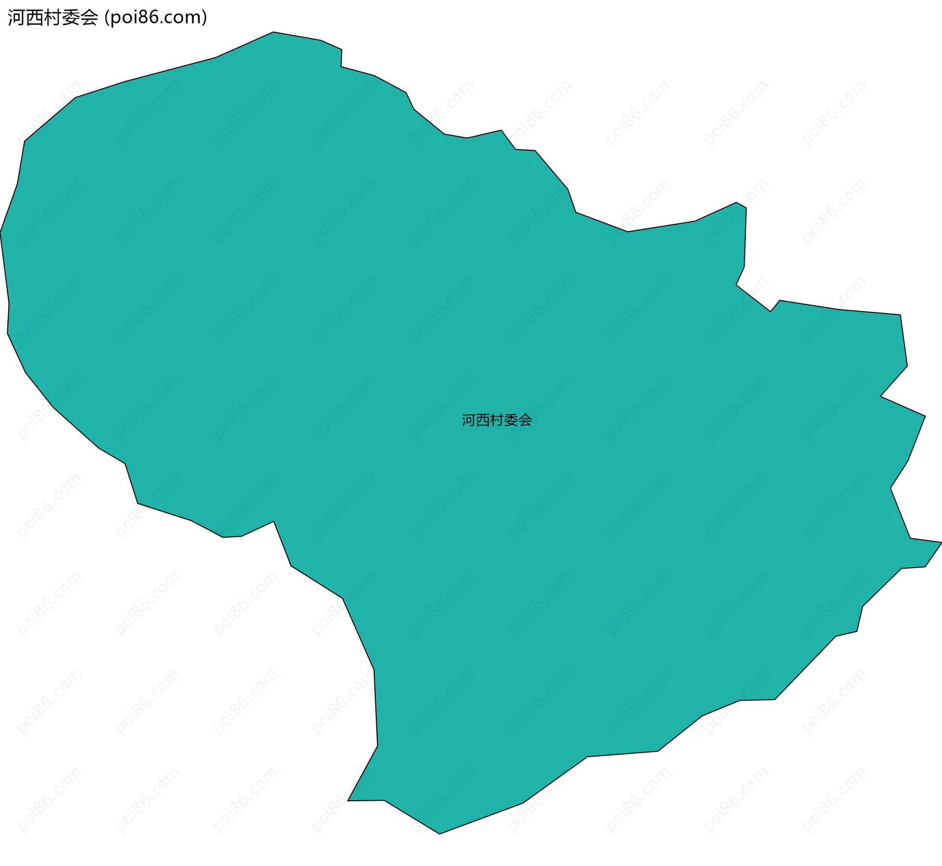 河西村委会边界地图