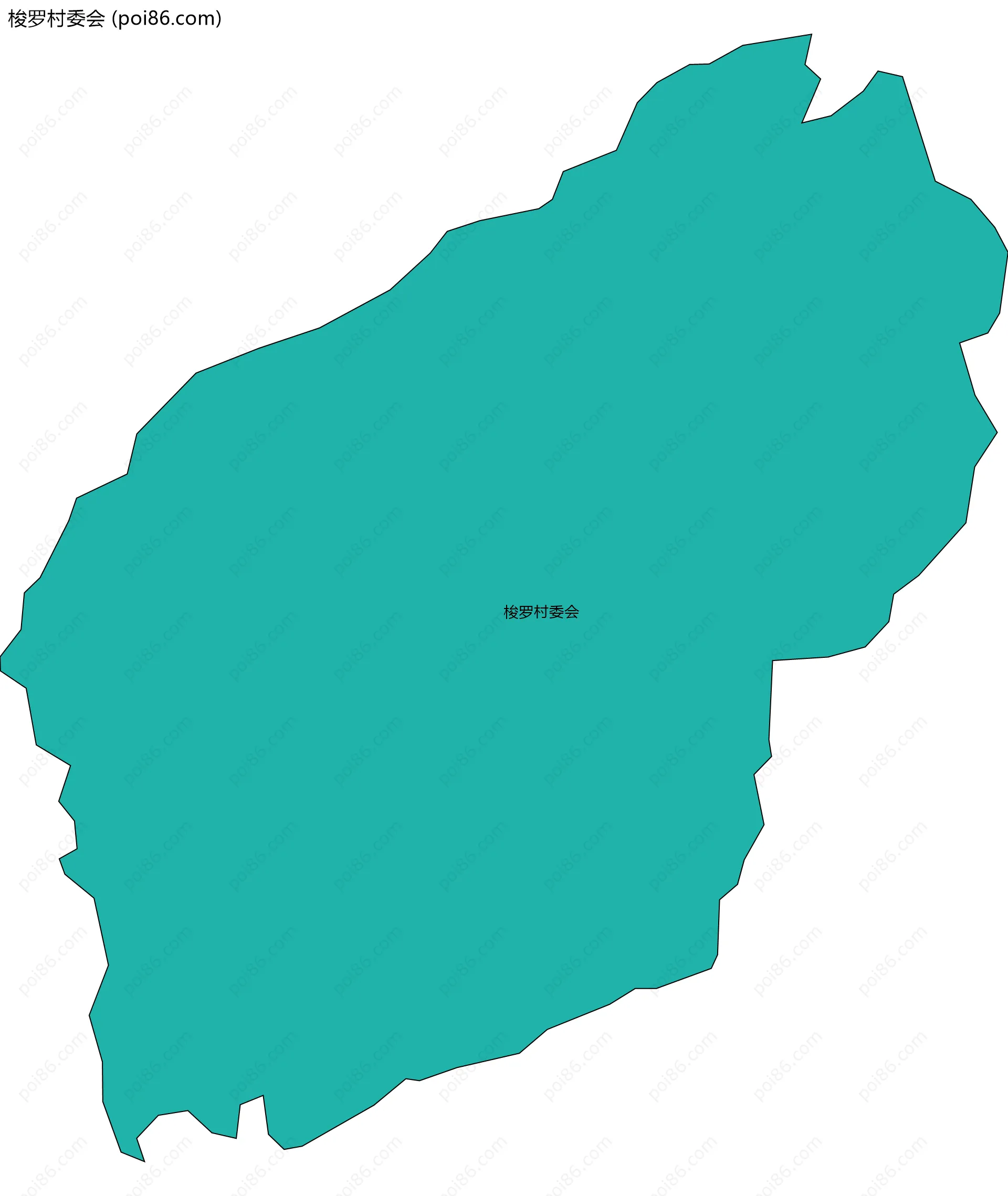 梭罗村委会边界地图