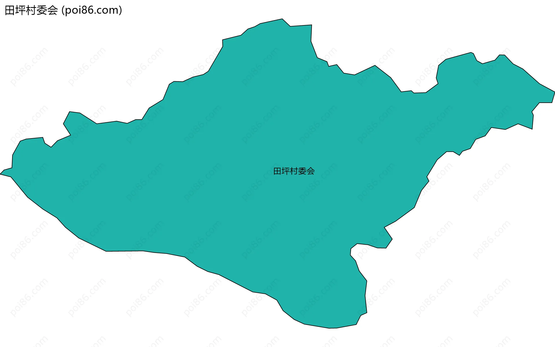 田坪村委会边界地图