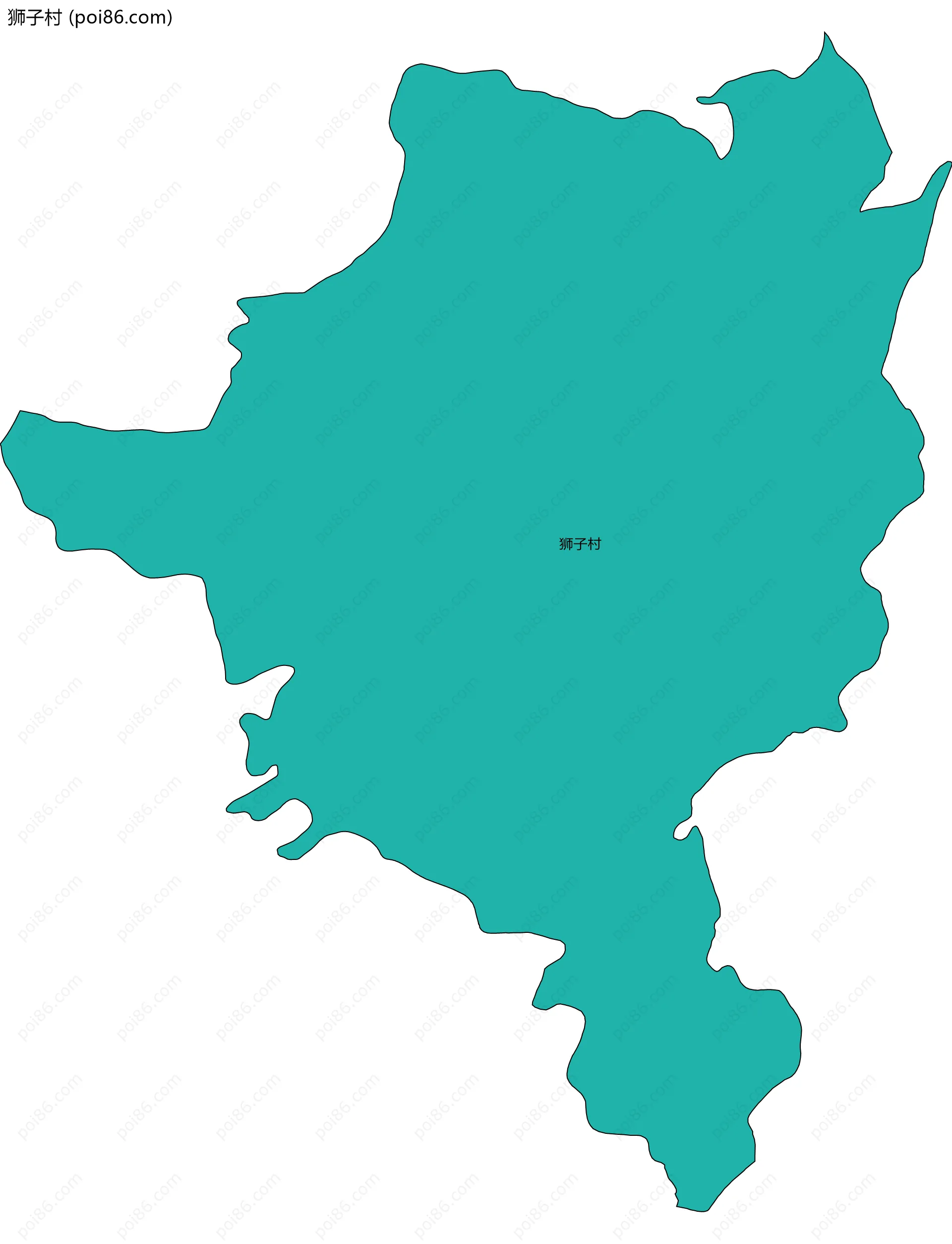 狮子村边界地图