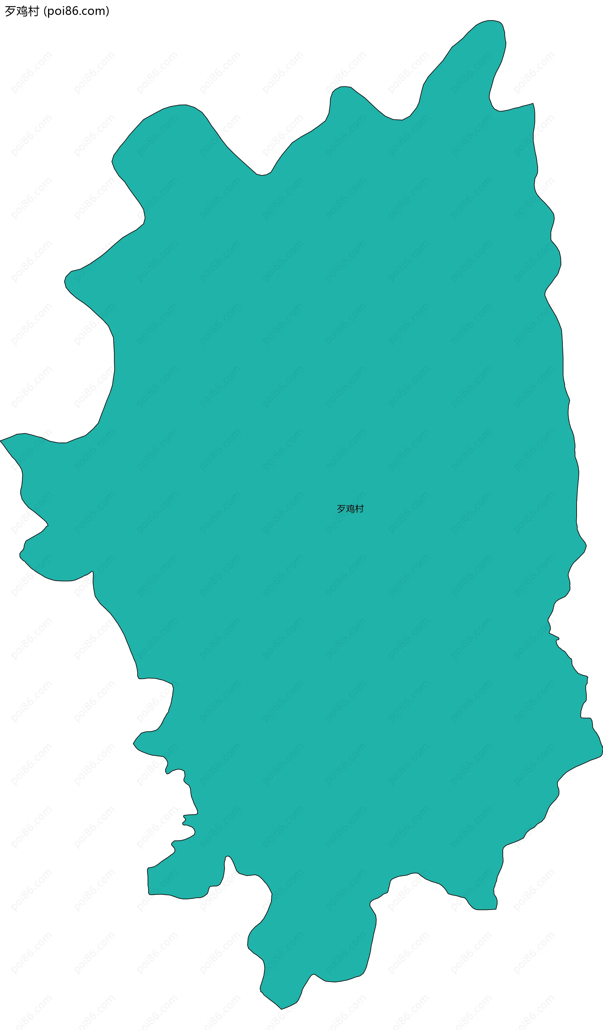 歹鸡村边界地图