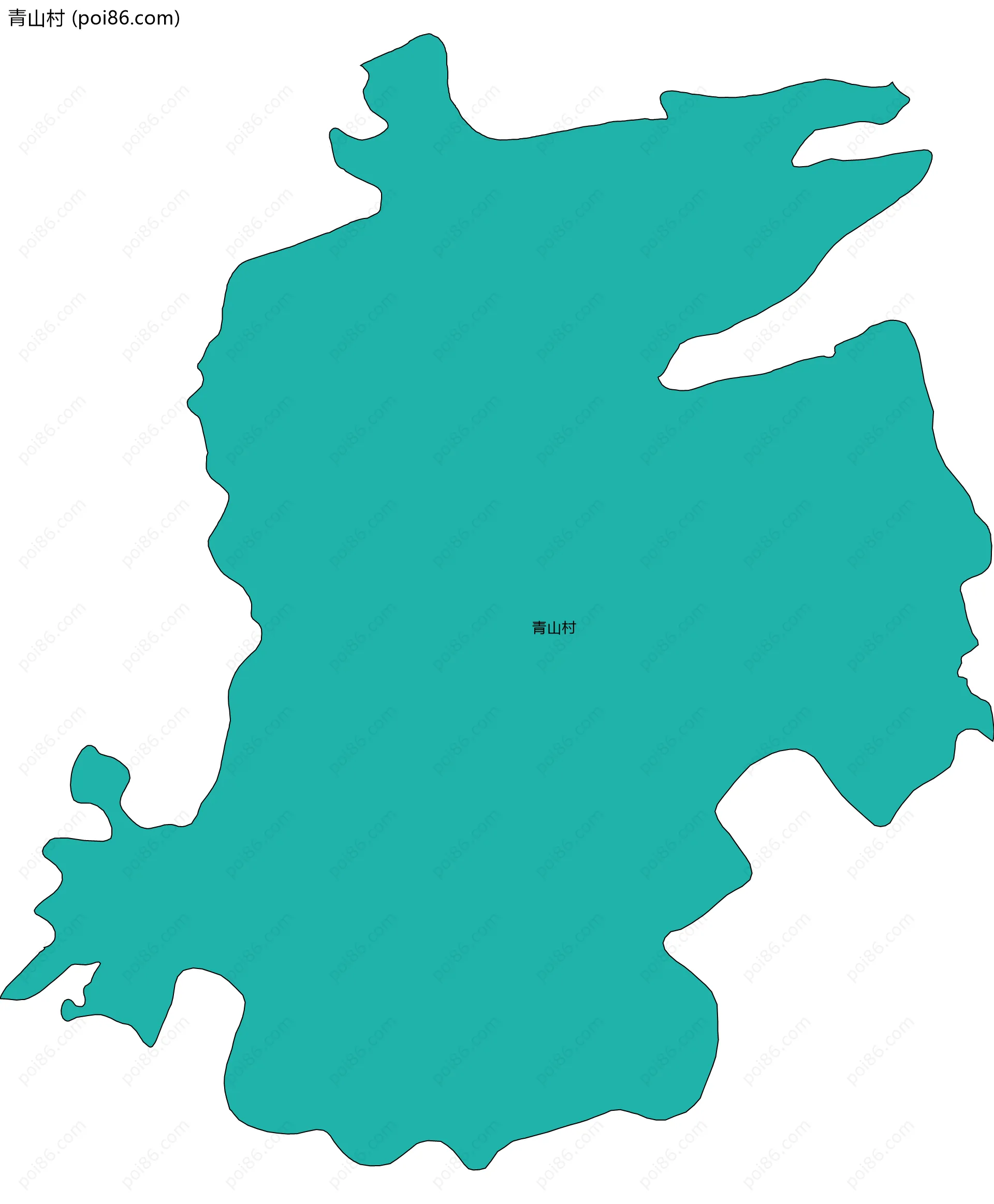 青山村边界地图