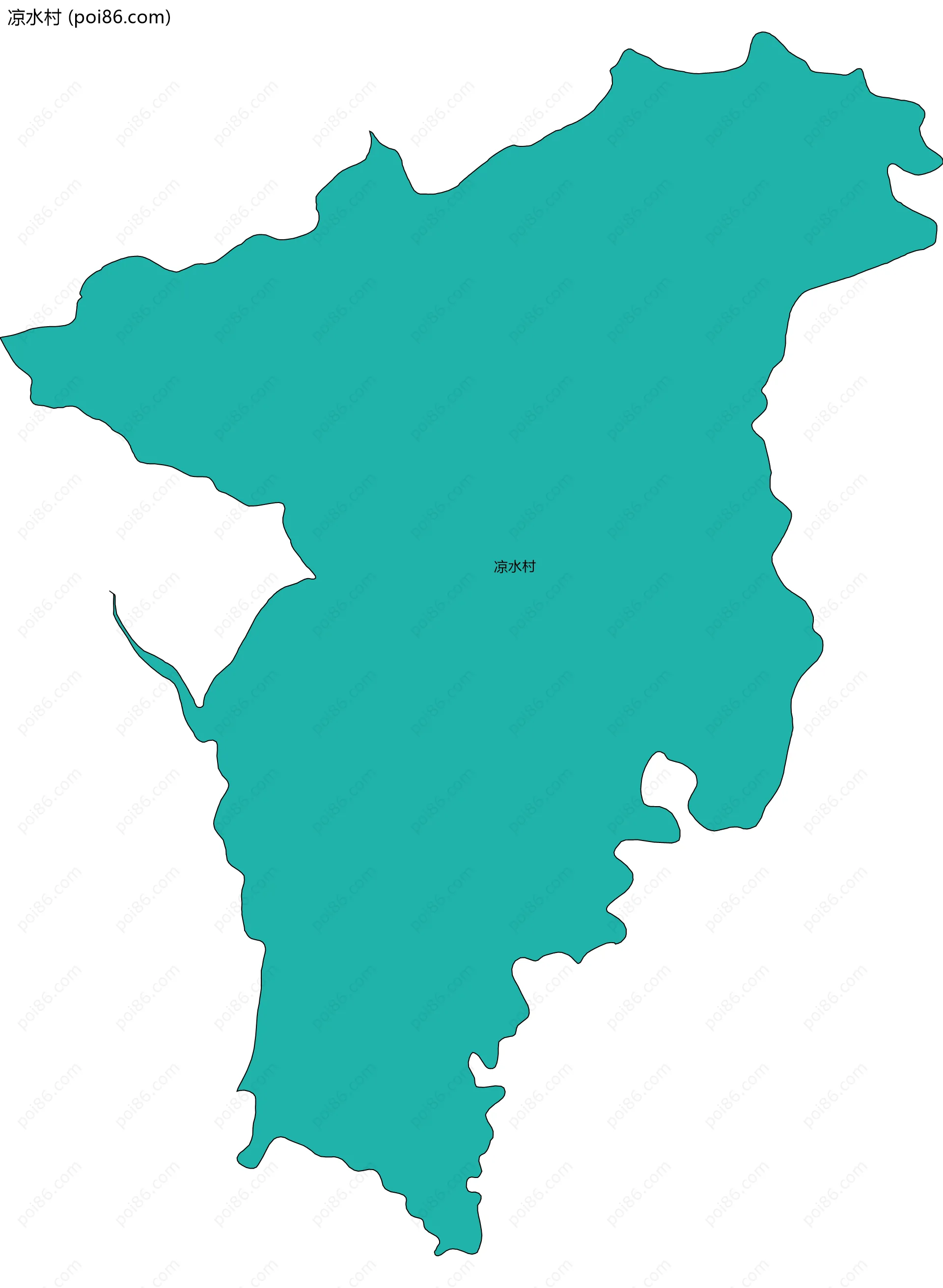 凉水村边界地图