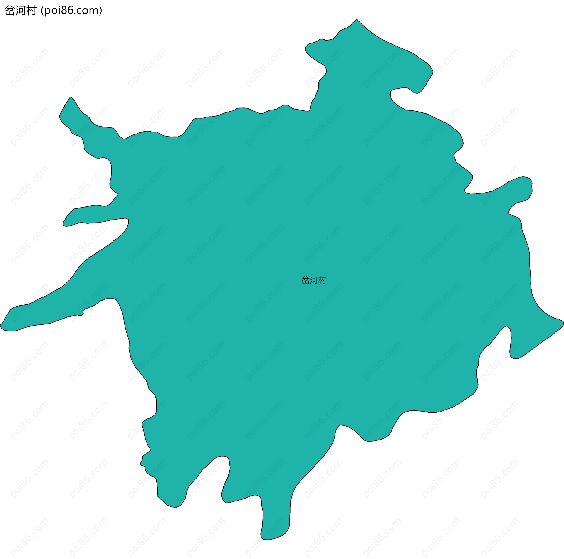 岔河村边界地图