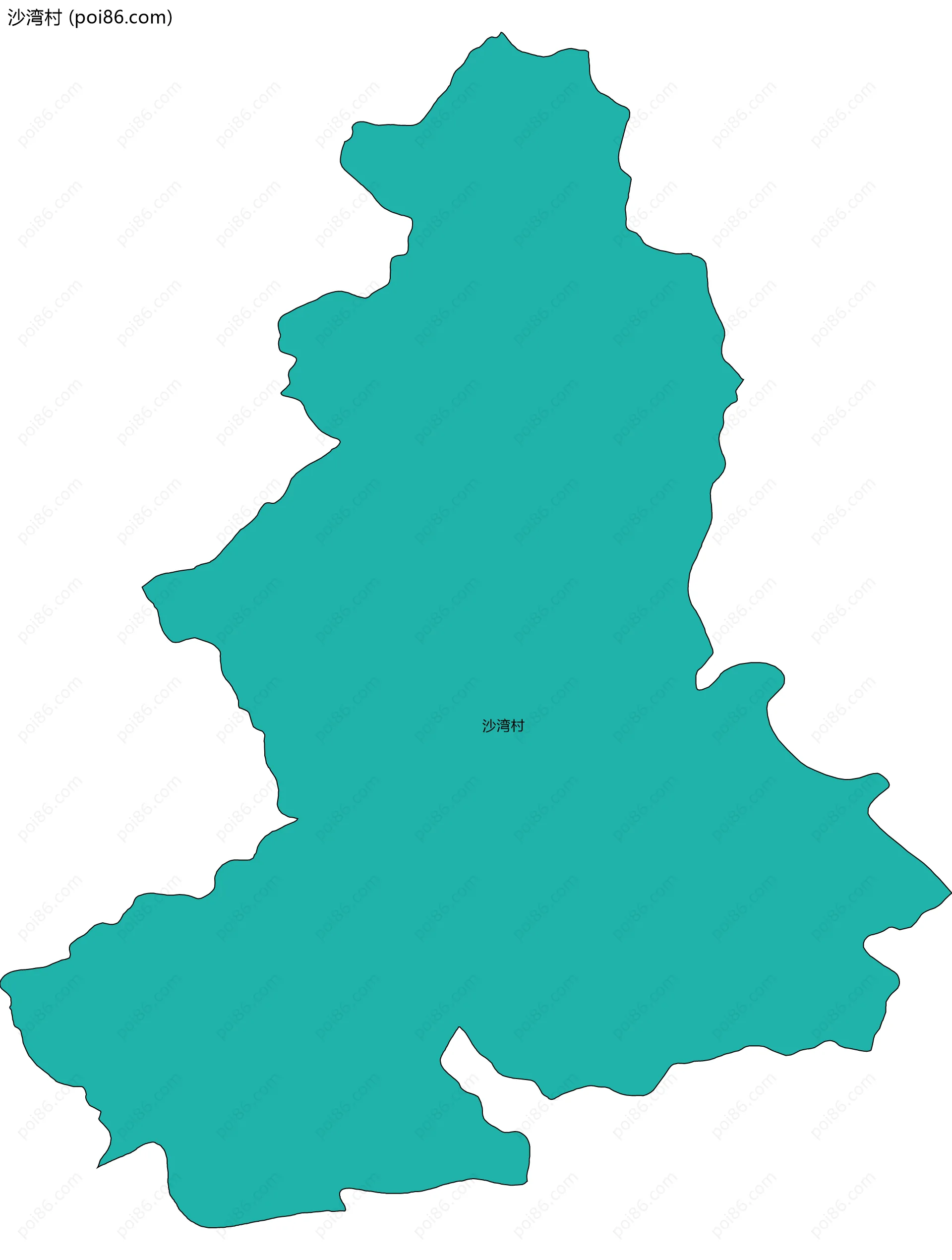 沙湾村边界地图