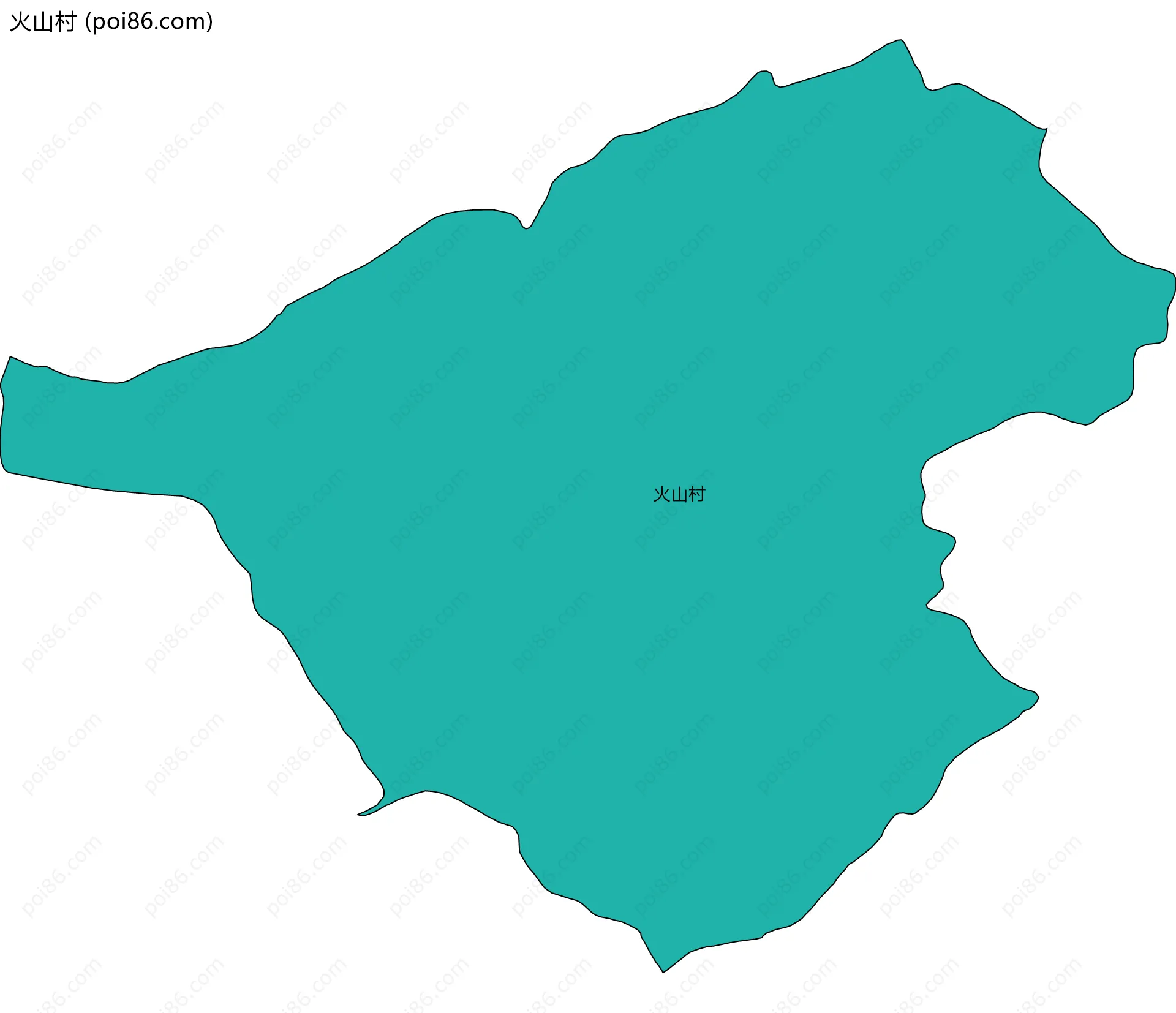 火山村边界地图