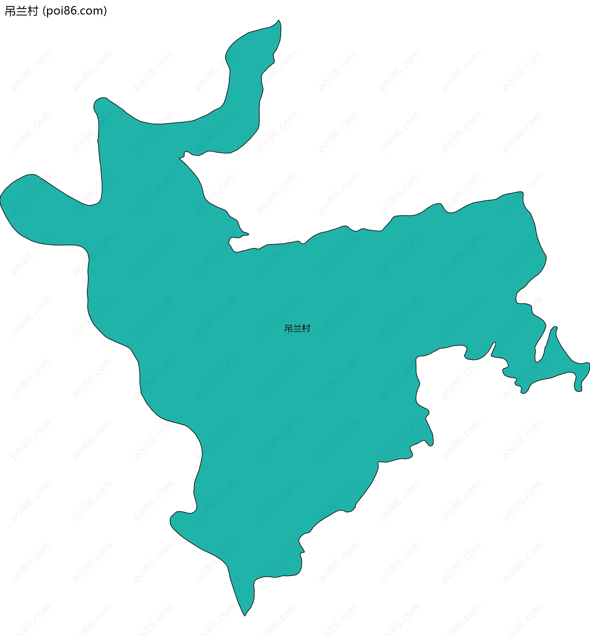 吊兰村边界地图